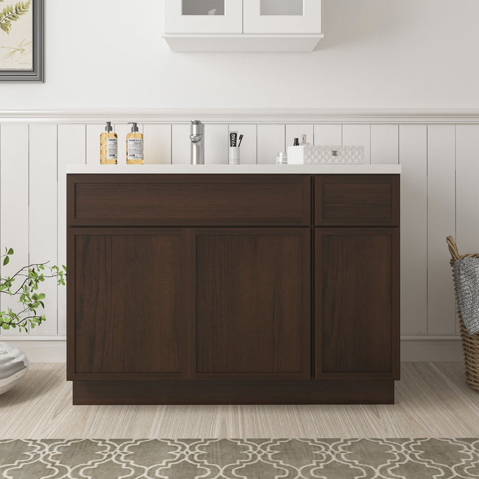 Vanity Art Alora 42" Wood Bathroom Vanity Cabinet without Top - 1 Drawer and 3 Doors