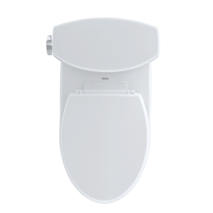 Toto Drake II Two Piece Elongated 1.28 GPF Universal Height Toilet with Cefiontect and Right Hand Trip Lever