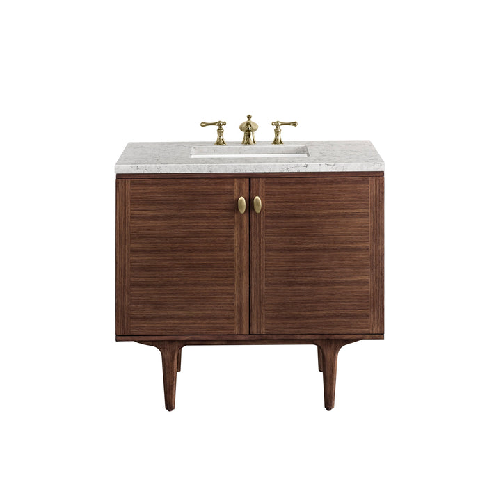 Mid-Century Walnut / Eternal Jasmine Pearl - 3 Faucet Holes
