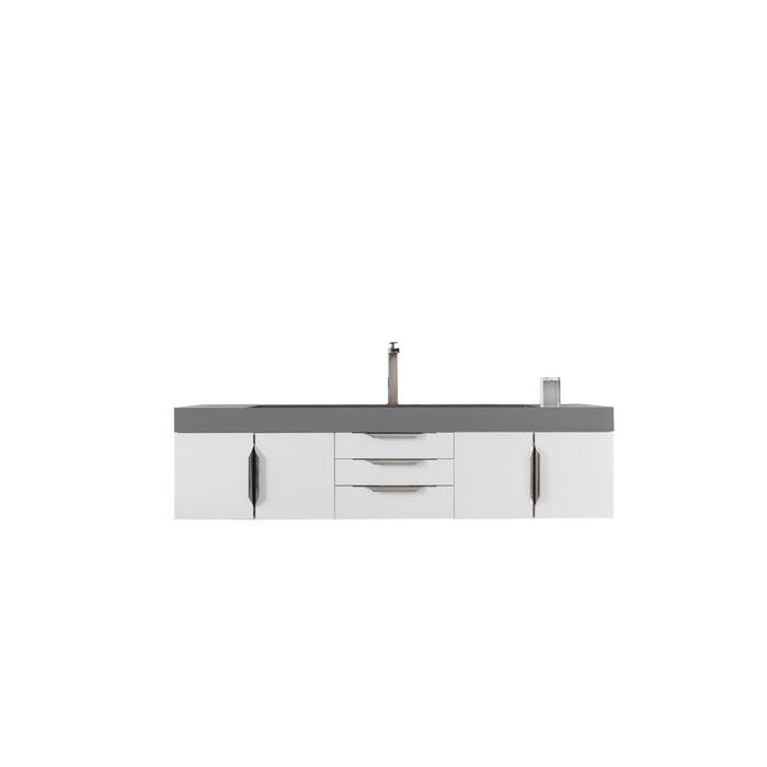 Glossy White / Dusk Grey Glossy - 1 Faucet Hole