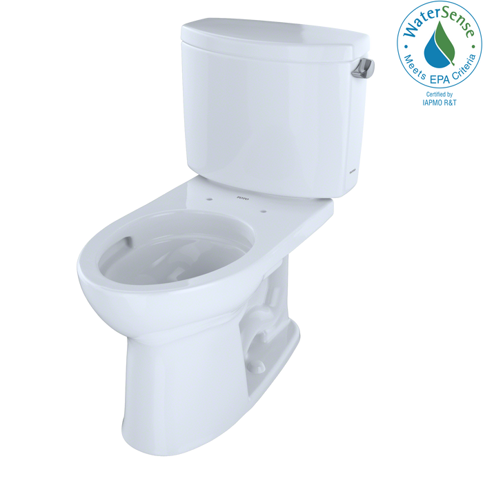 Toto Drake II Two Piece Elongated 1.28 GPF Universal Height Toilet with Cefiontect and Right Hand Trip Lever