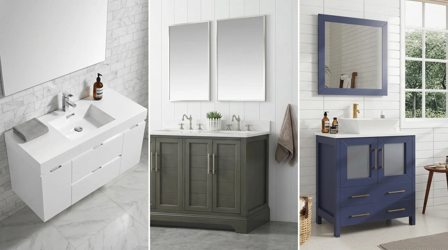 Modern vs transitional bathroom vanities: style guide