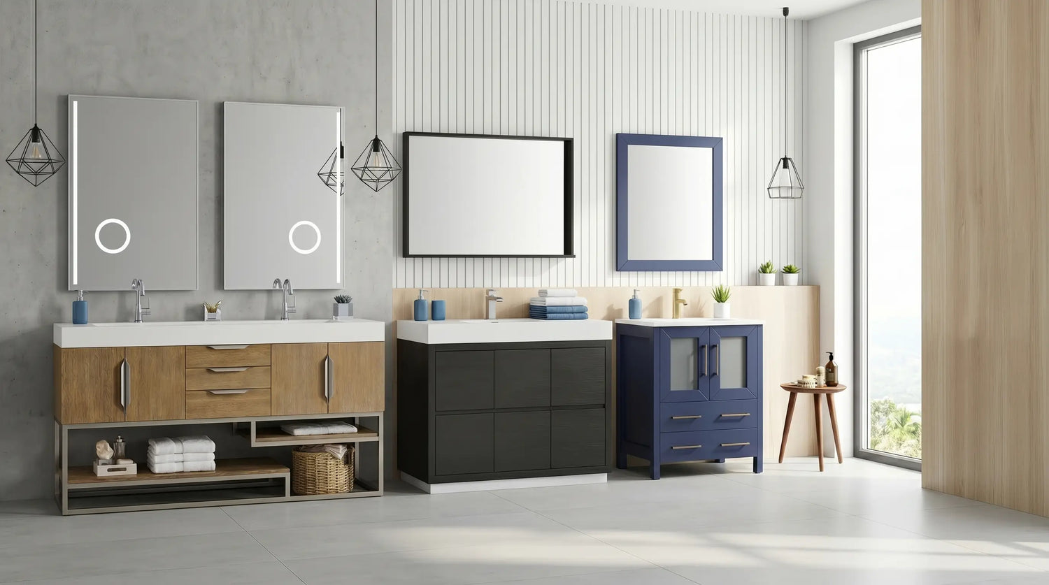 A complete bathroom vanity size guide covering standard widths, clearance requirements, and step-by-step measuring instructions.