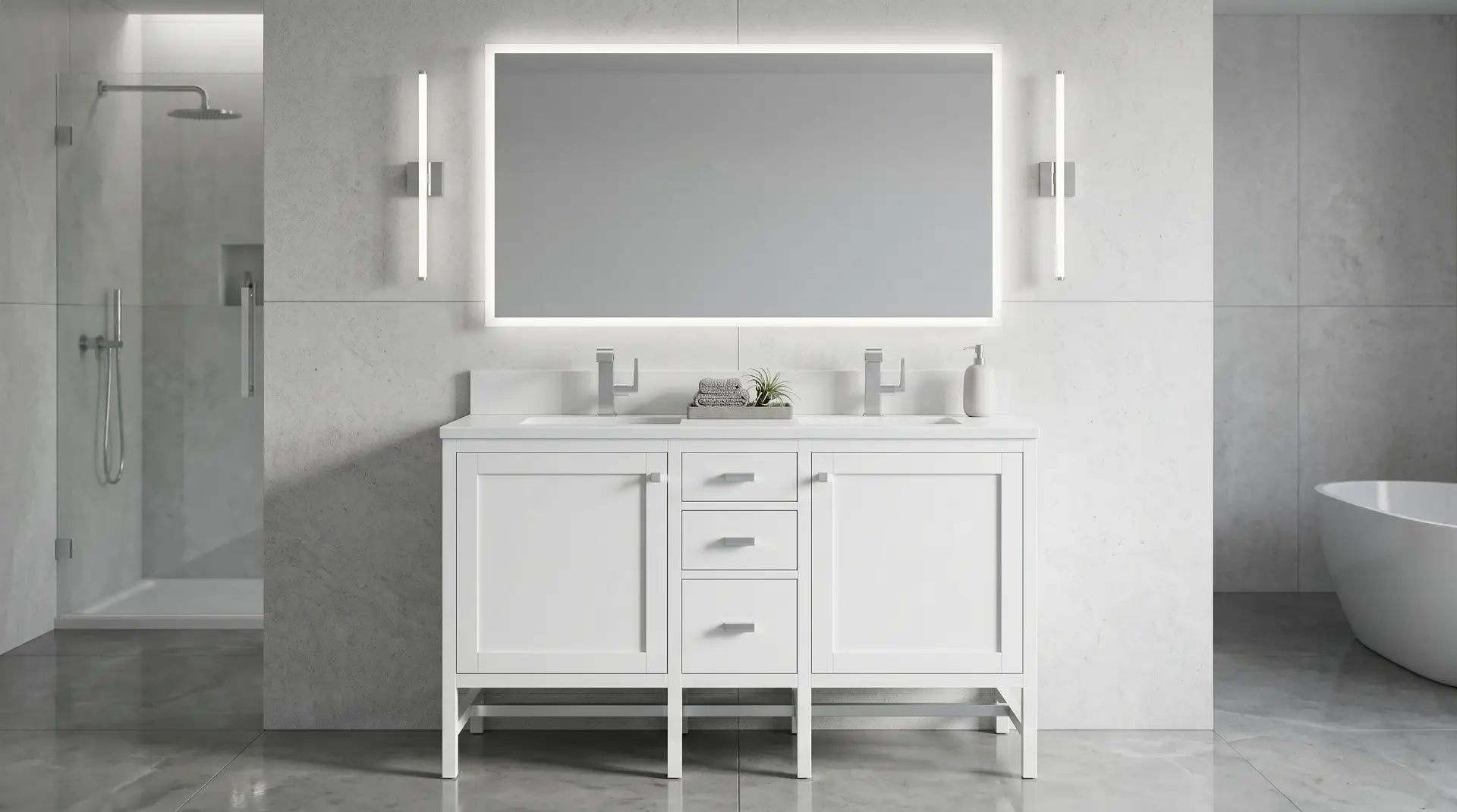 How to Match Your Bathroom Vanity With Your Mirror and Fixtures