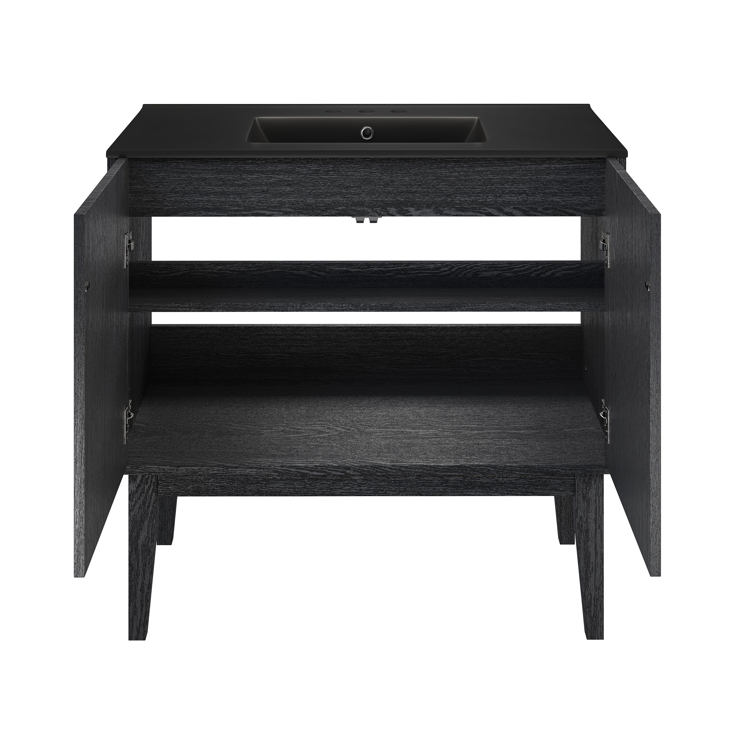 Black Oak / Matte Black / 3-Hole