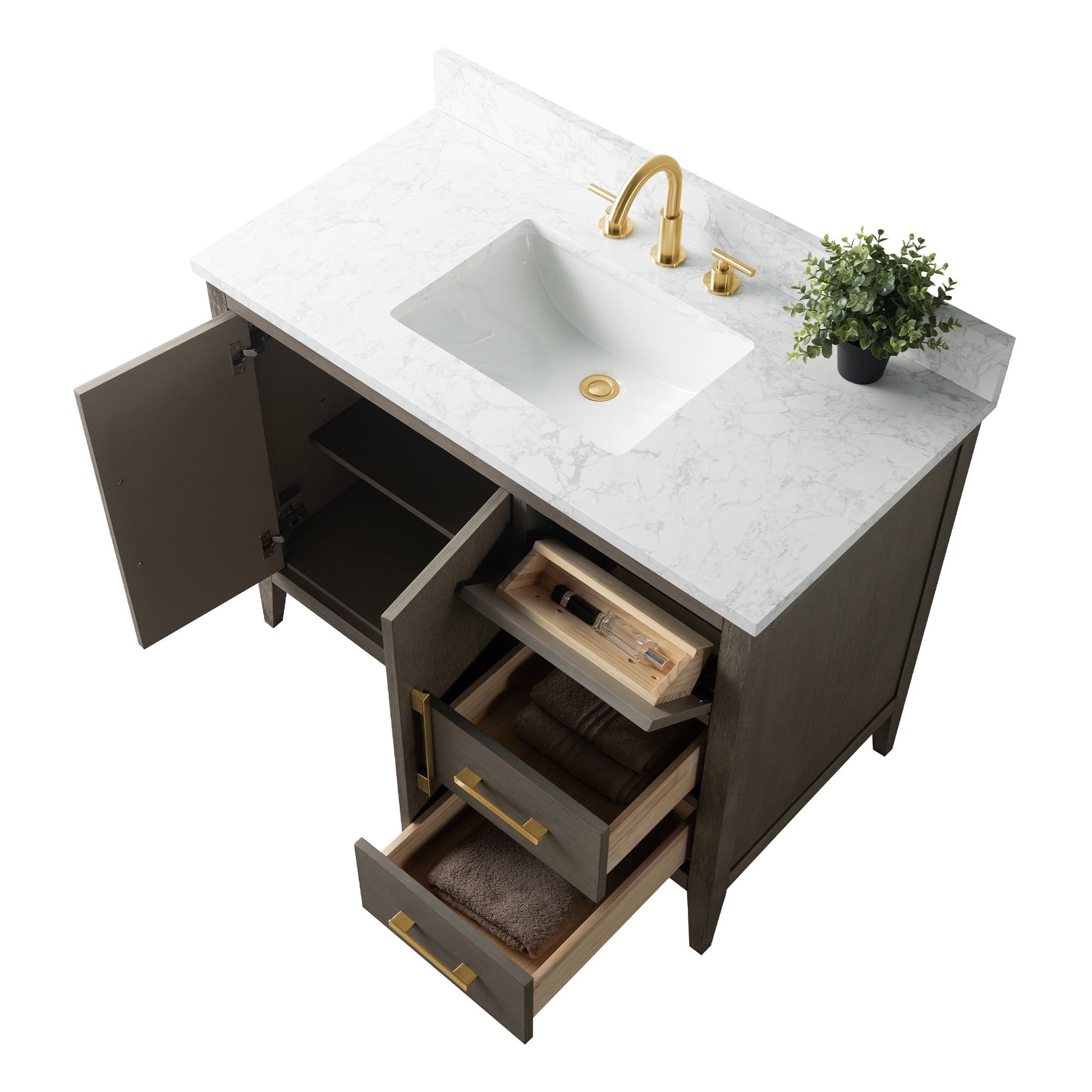 Driftwood Gray / Golden Brushed