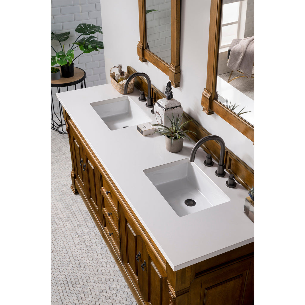 Country Oak / White Zeus - 3 Faucet Holes