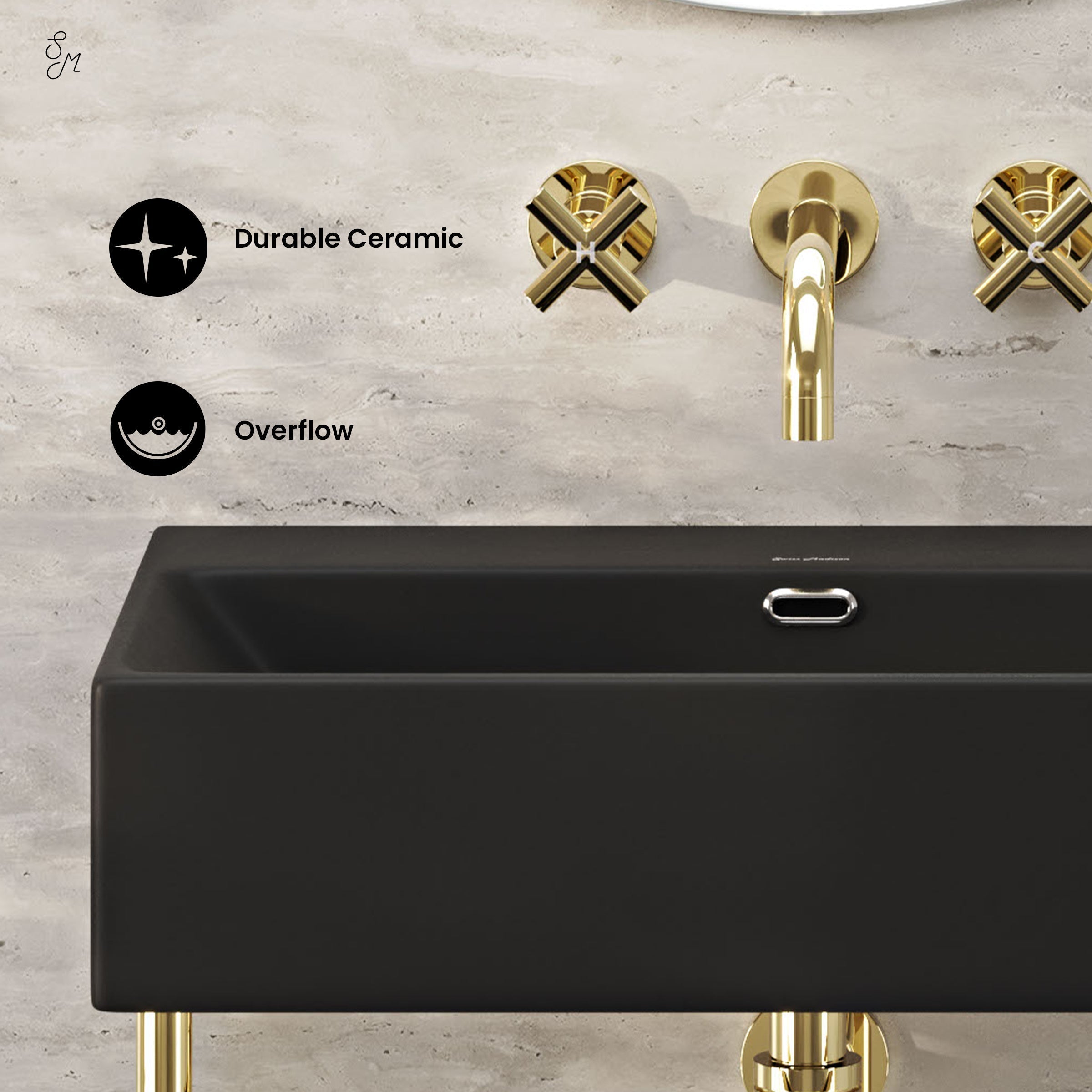 Glossy Gold / Matte Black