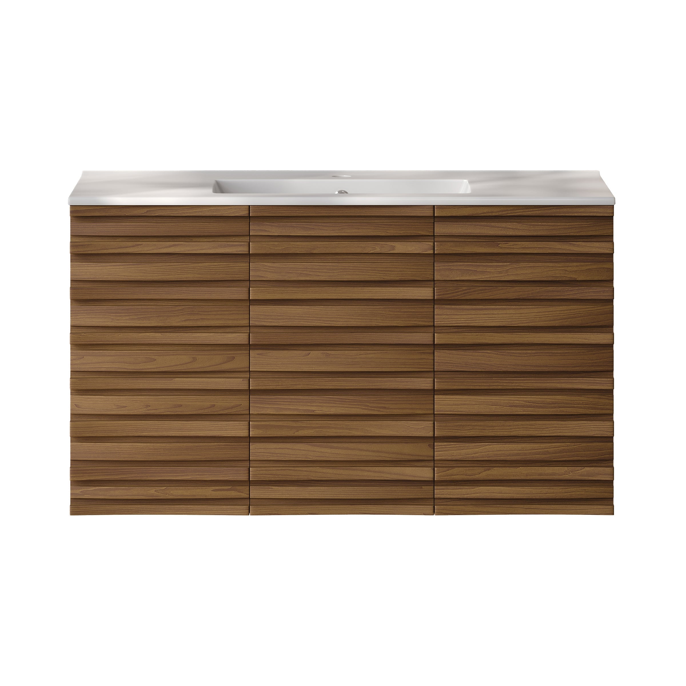 Brown Oak / White / 1-Hole