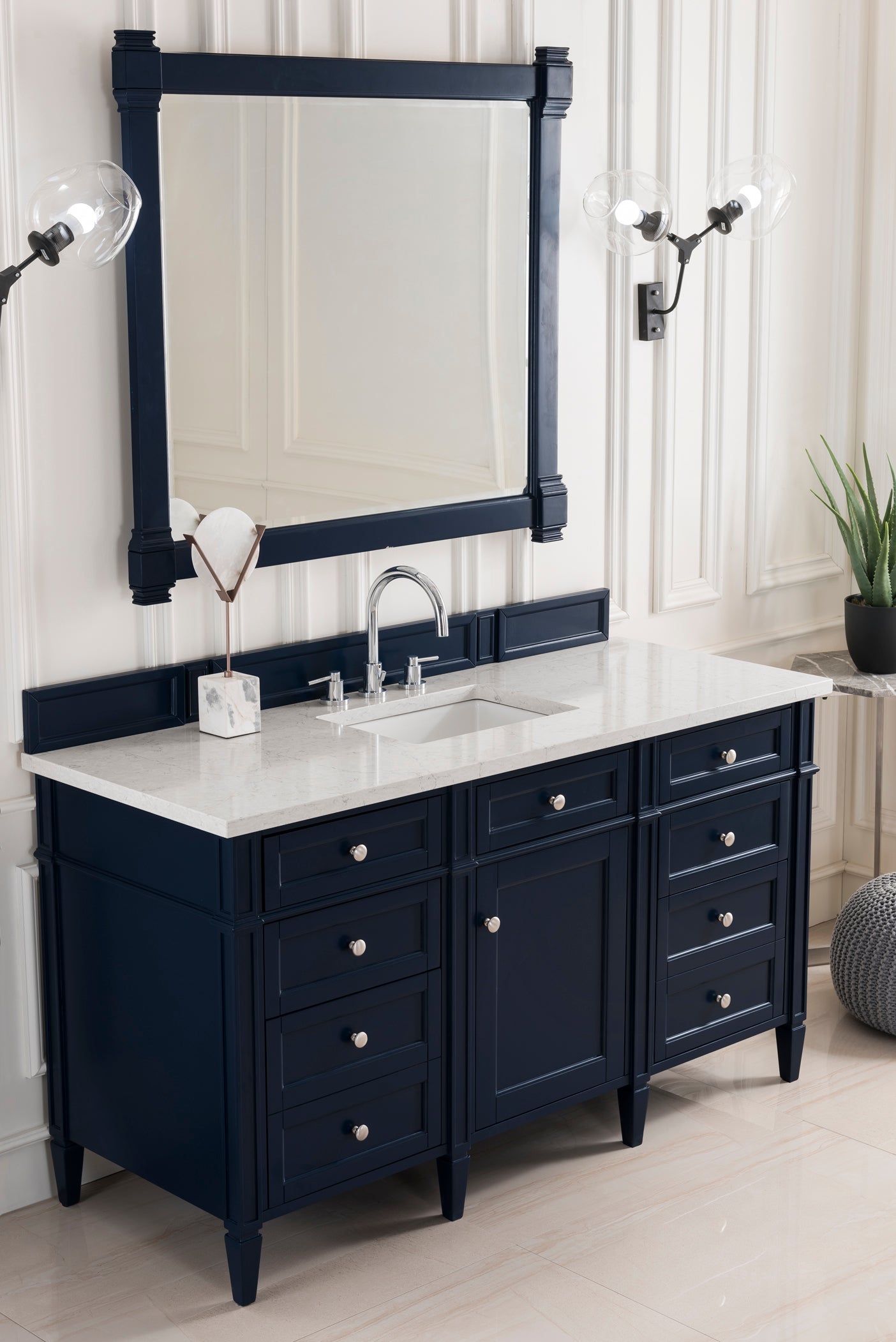 Victory Blue / Eternal Jasmine Pearl - 3 Faucet Holes