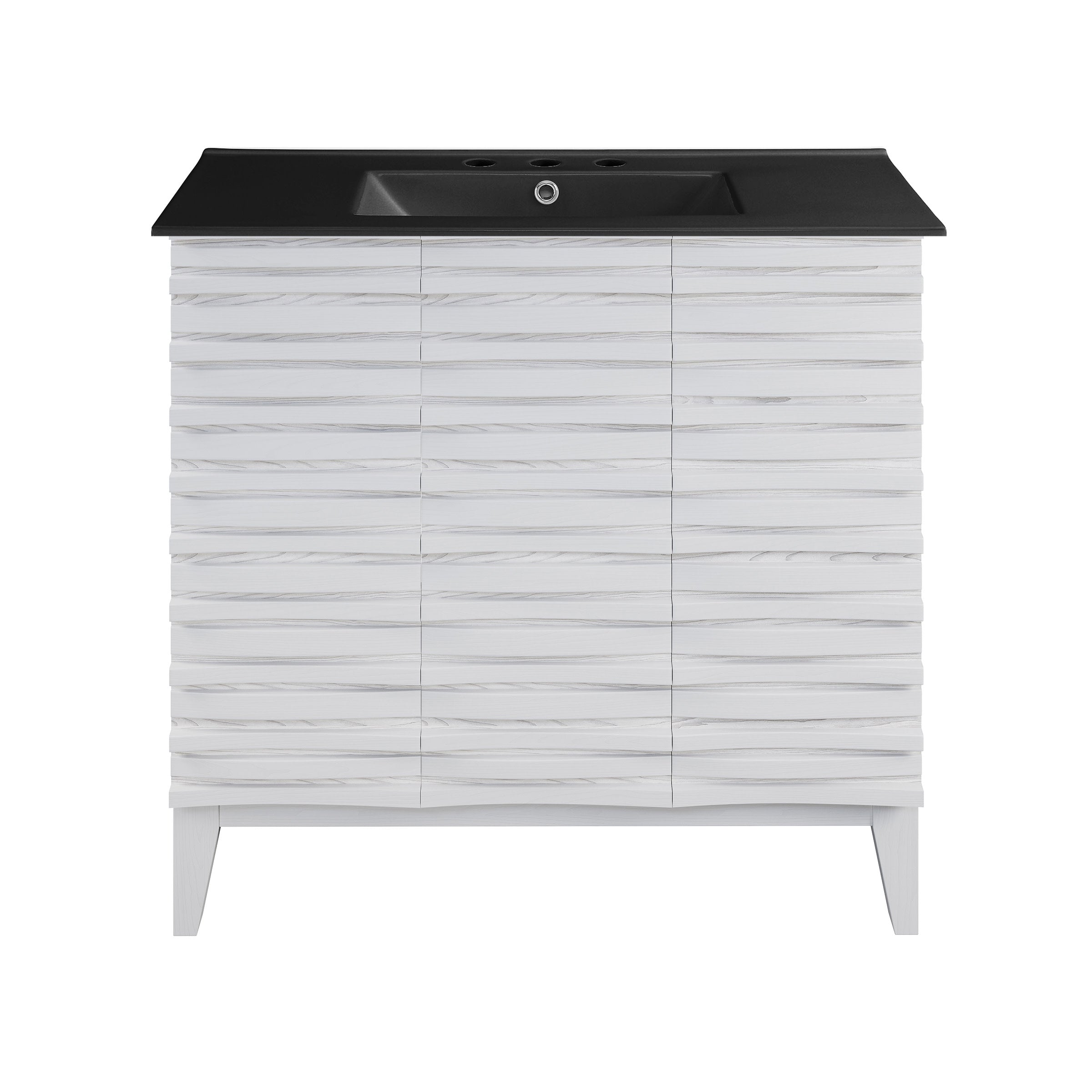 White Oak / Matte Black / 3-Hole