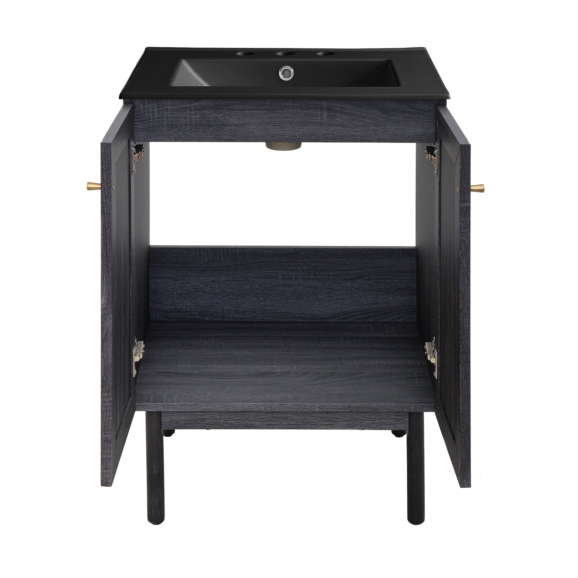 Black Oak / Matte Black / 3-Hole