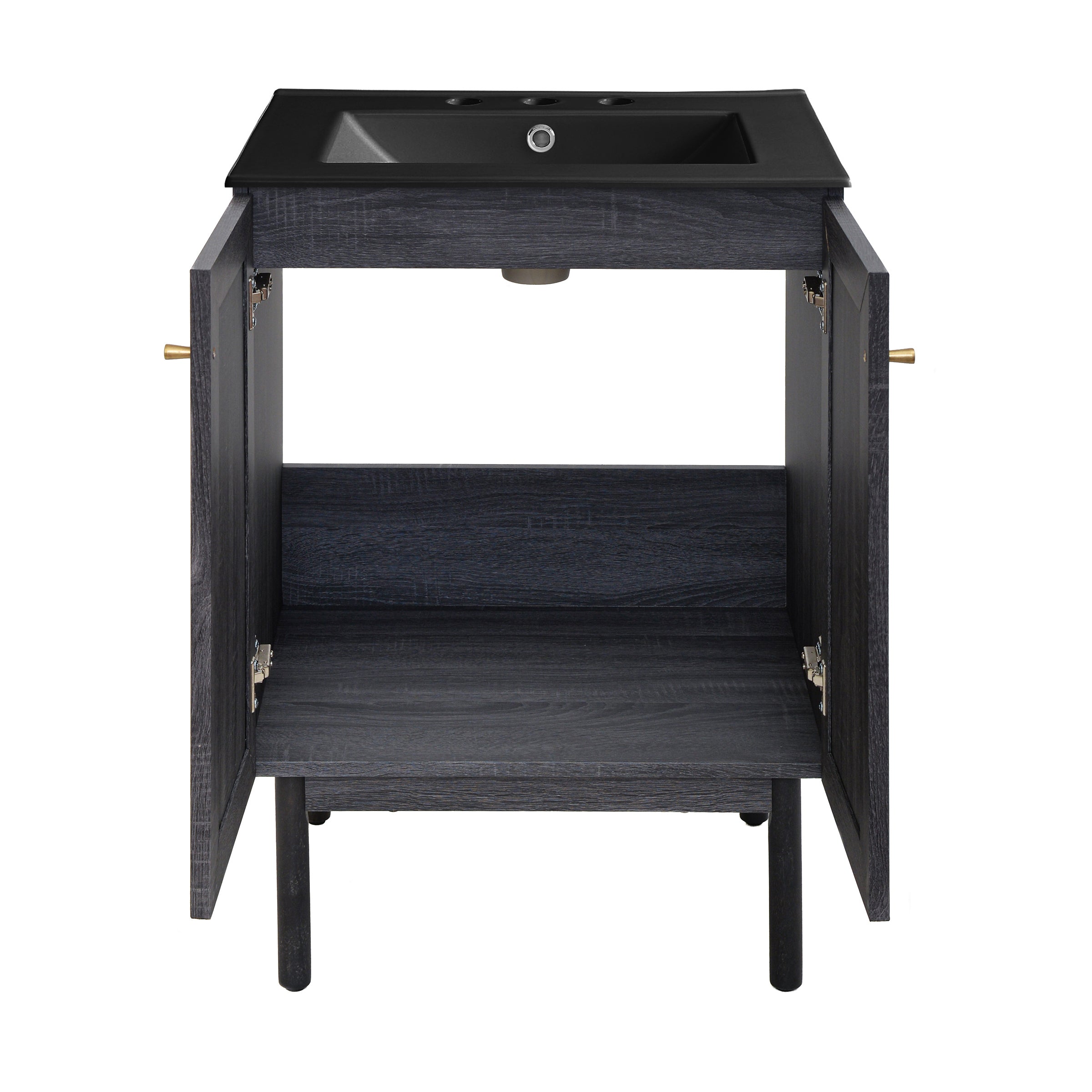Black Oak / Matte Black / 3-Hole