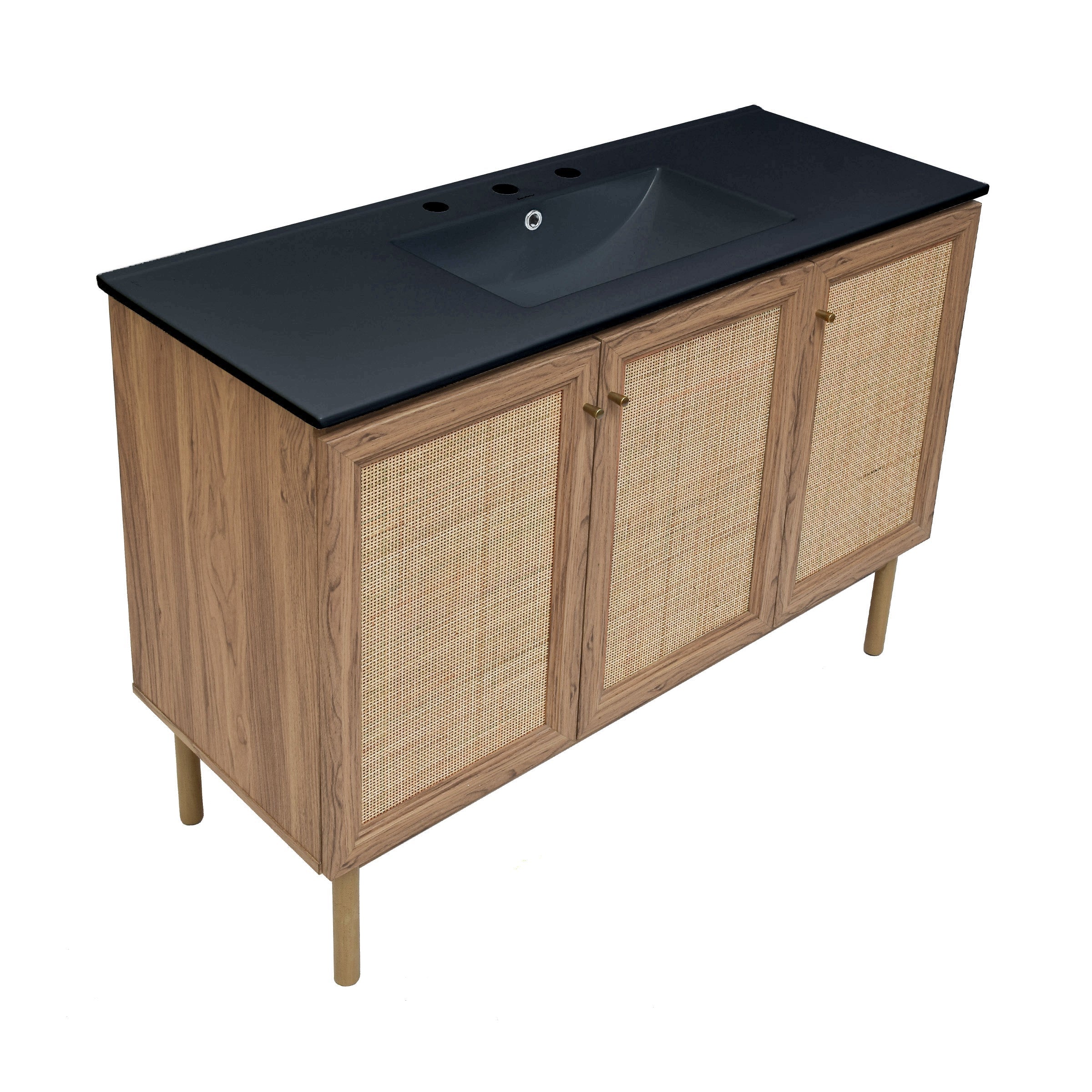 Golden Oak / Matte Black / 3-Hole