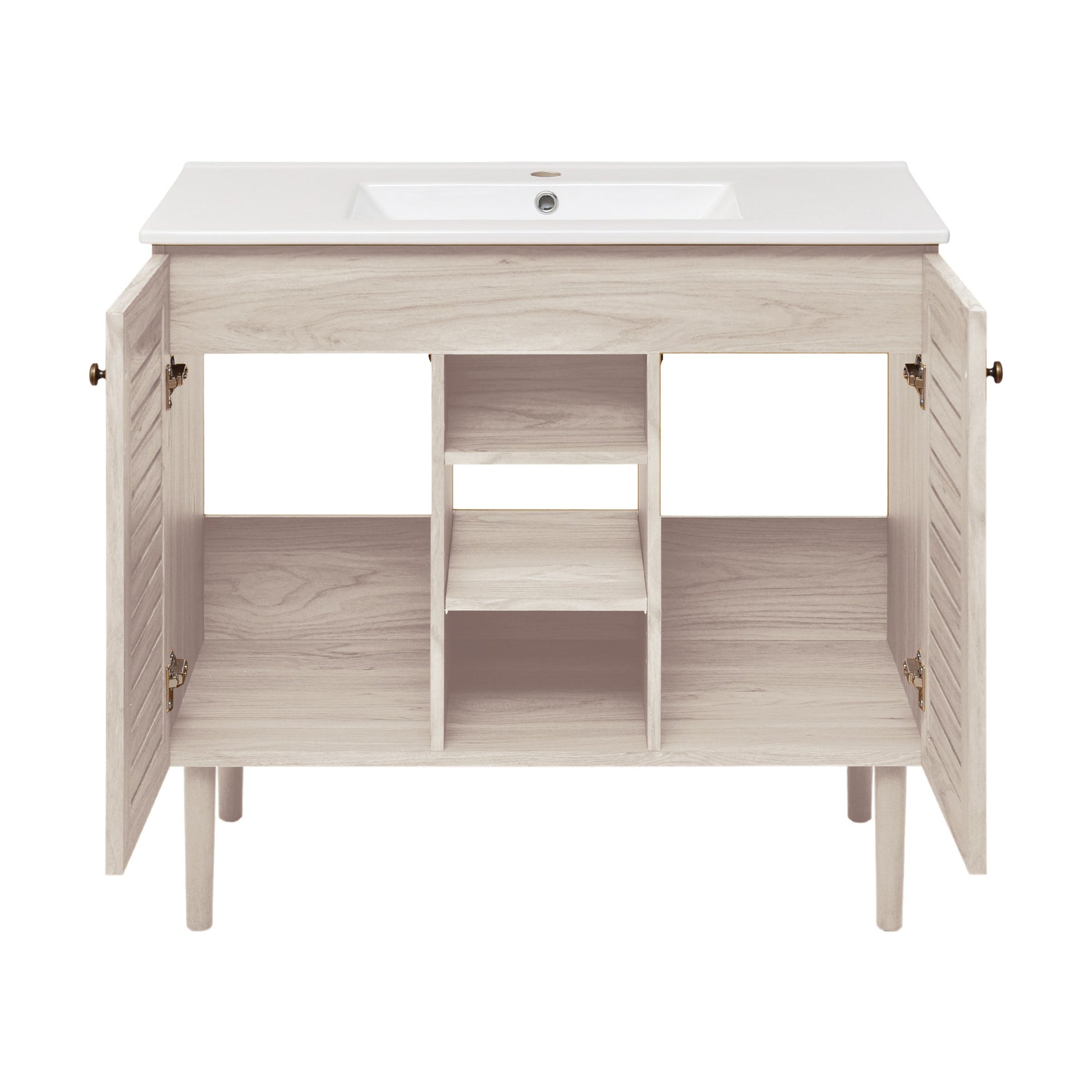 White Oak / White / 1-Hole