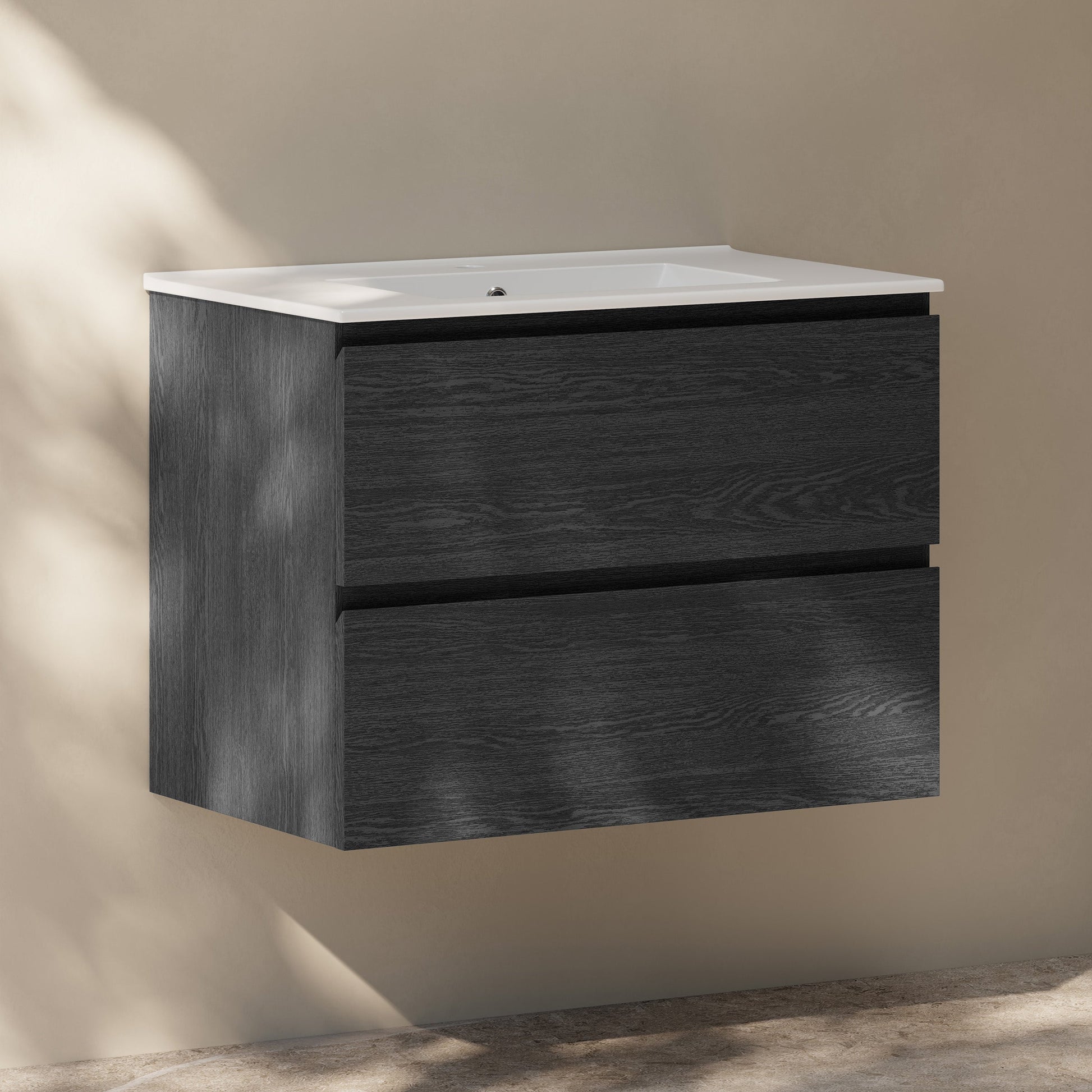 Black Oak / Glossy White / 1-Hole