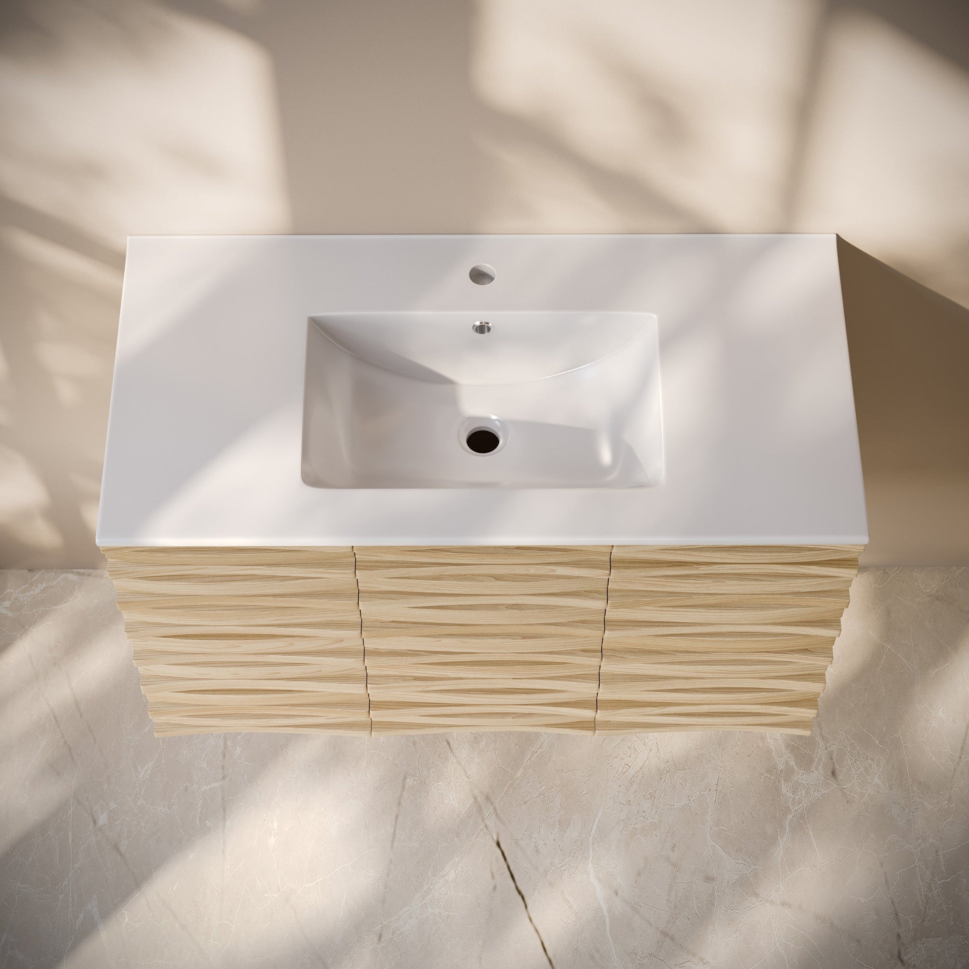 Natural Oak / White / 1-Hole