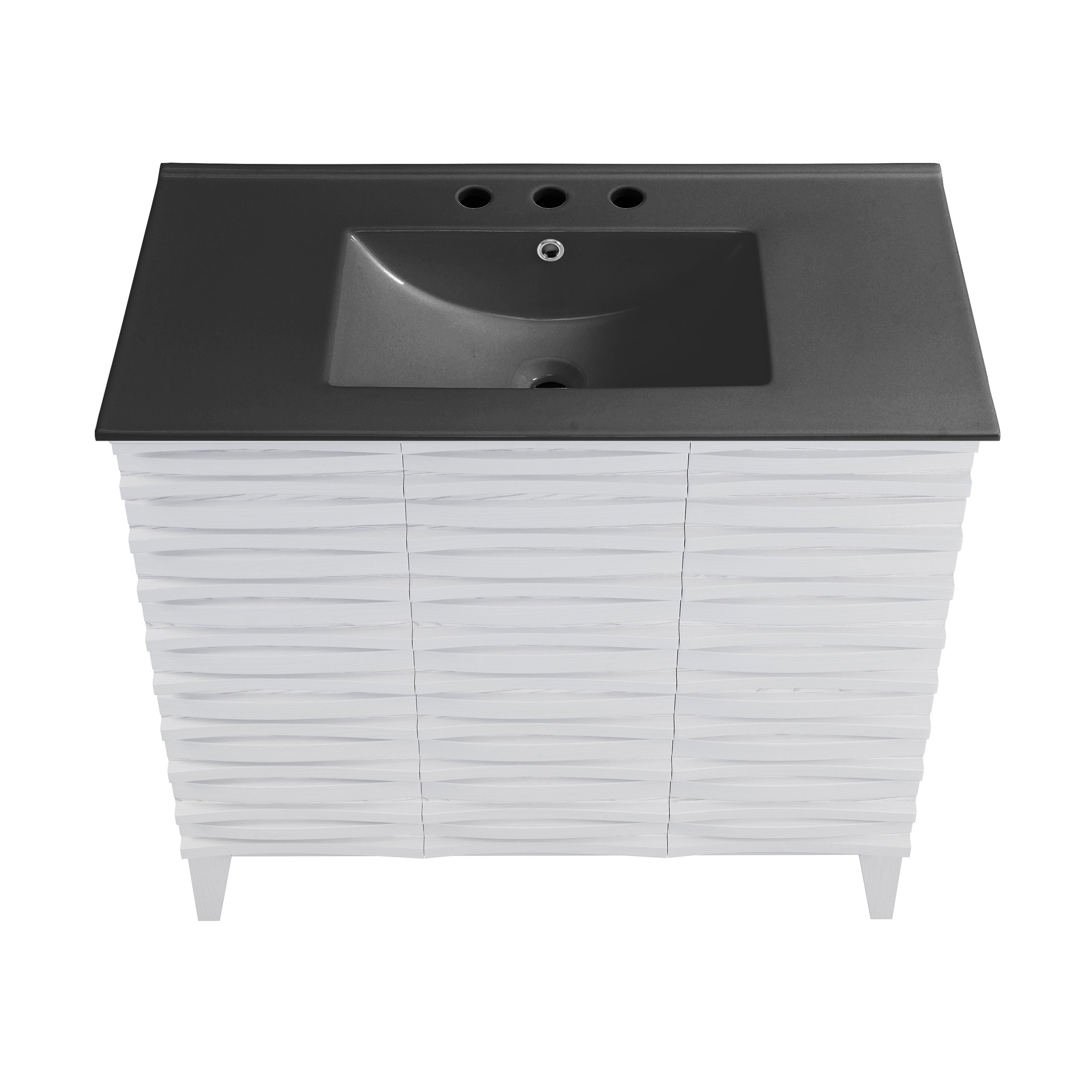 White Oak / Matte Black / 3-Hole
