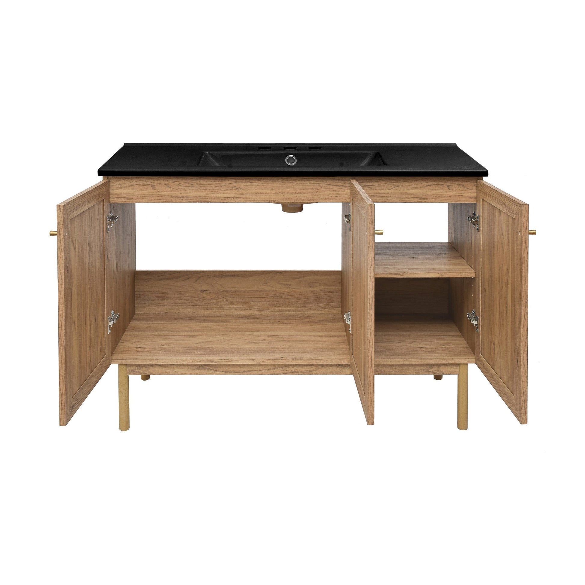 Golden Oak / Matte Black / 3-Hole