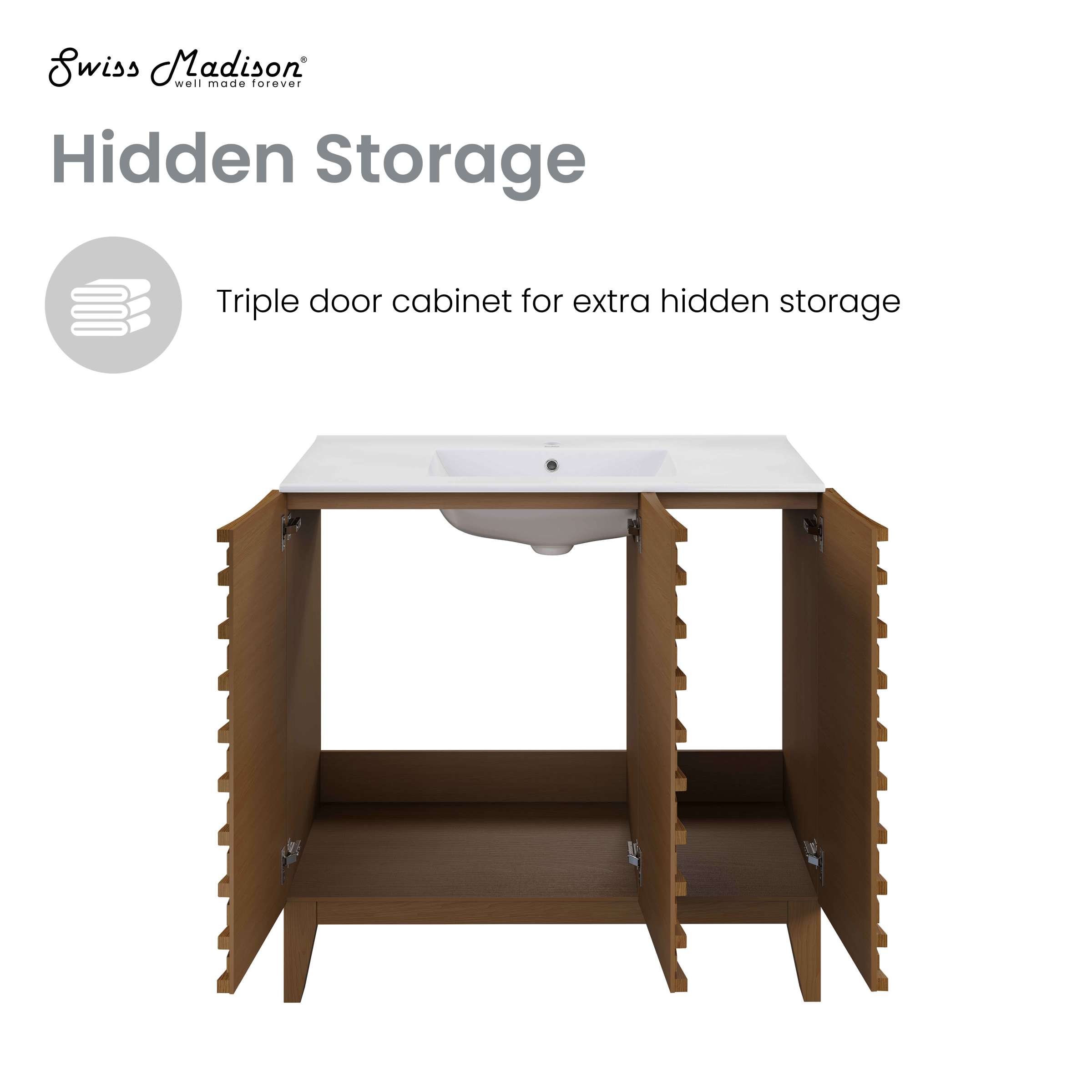 Brown Oak / White / 1-Hole