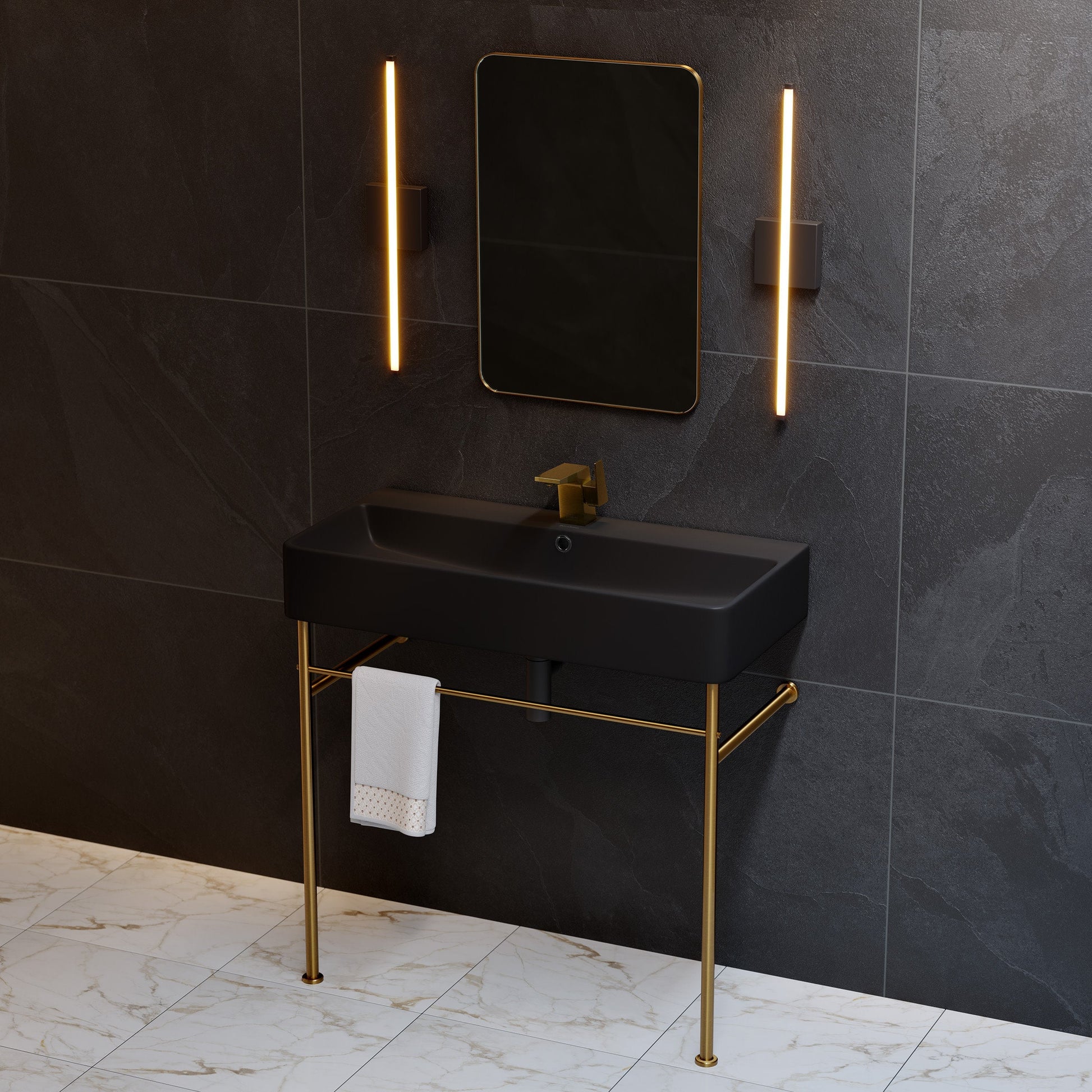 Brushed Gold / Matte Black