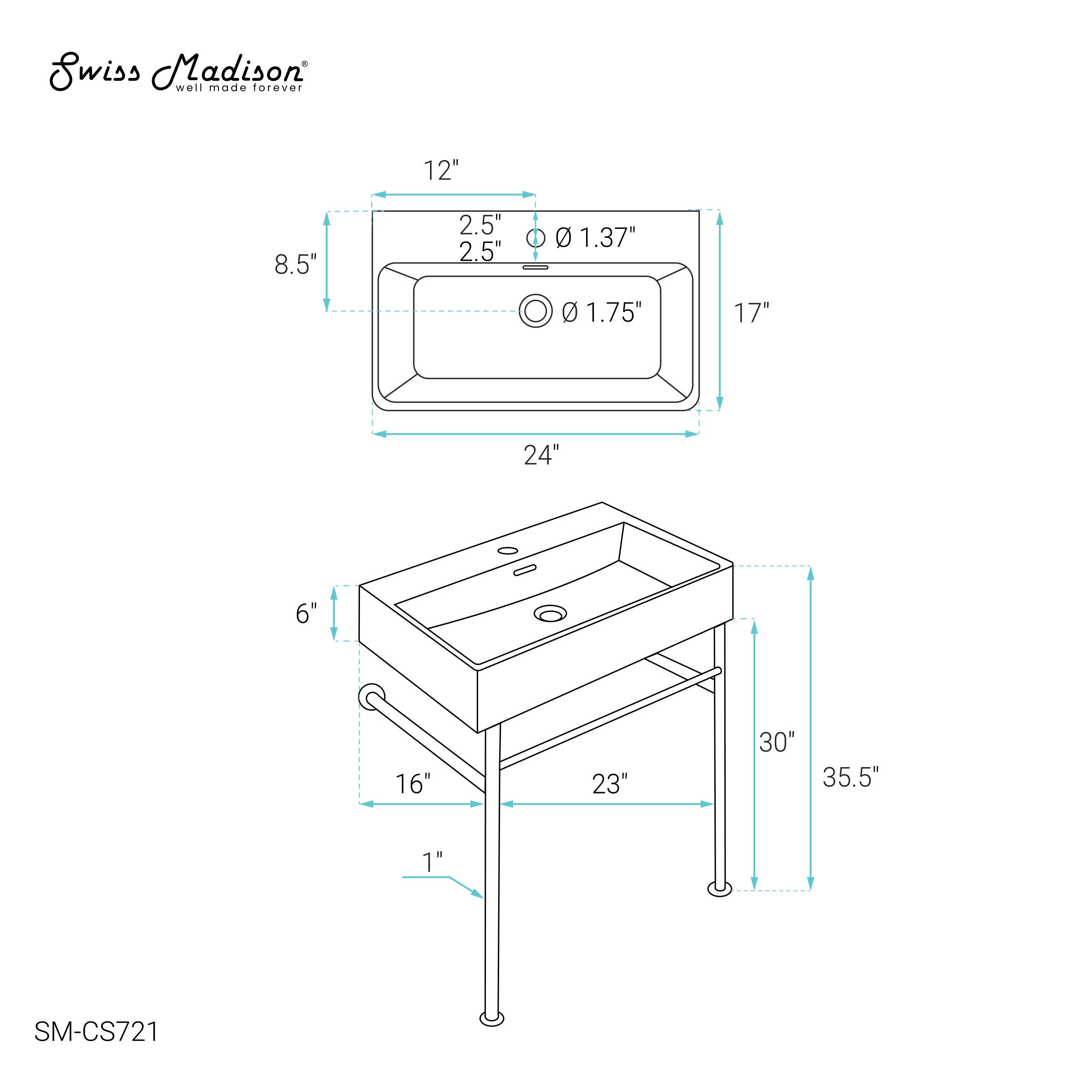Gold / White / 1-Hole