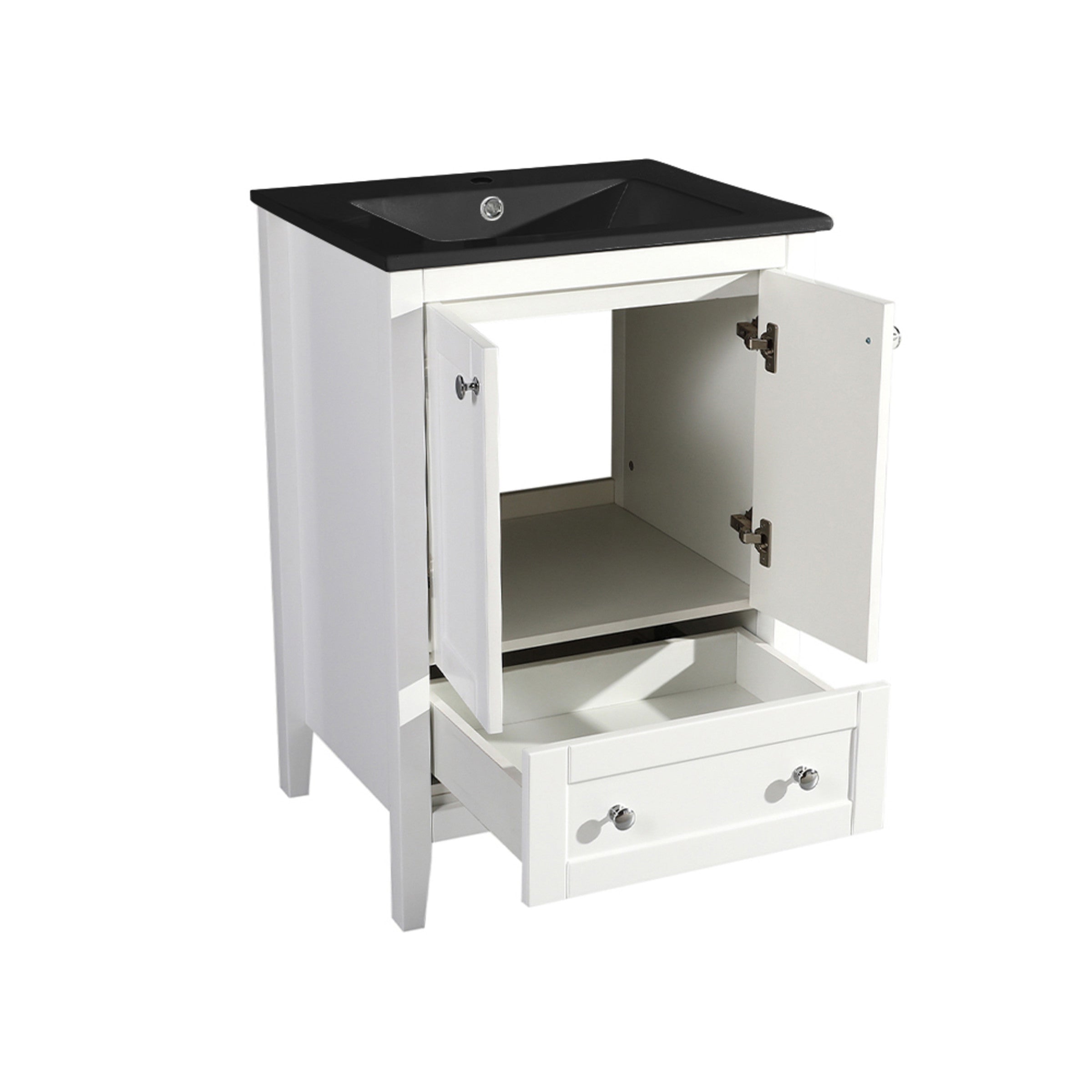 White / Matte Black / 1-Hole