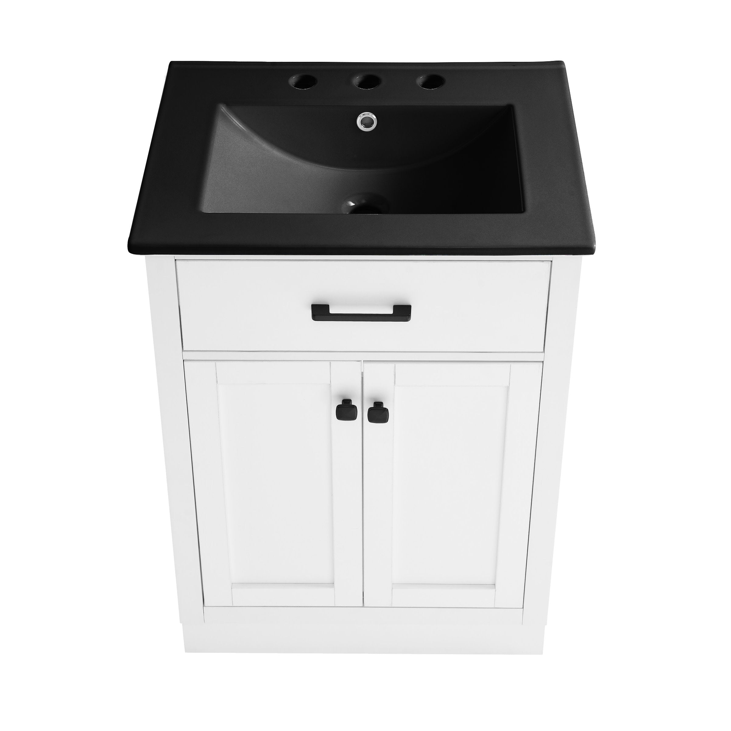 White / Matte Black / 3-Hole