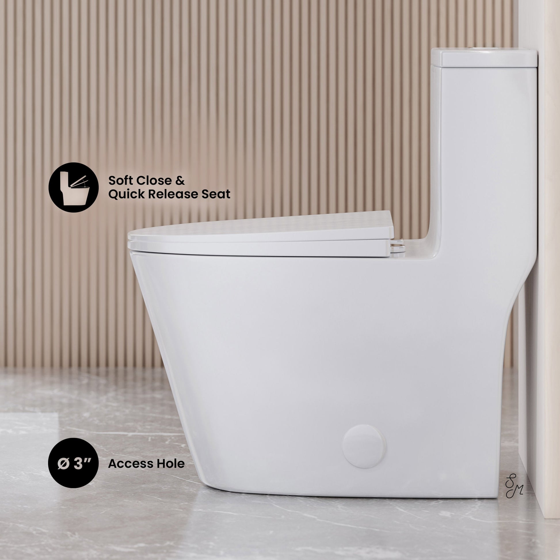 Glossy White / Single - Left