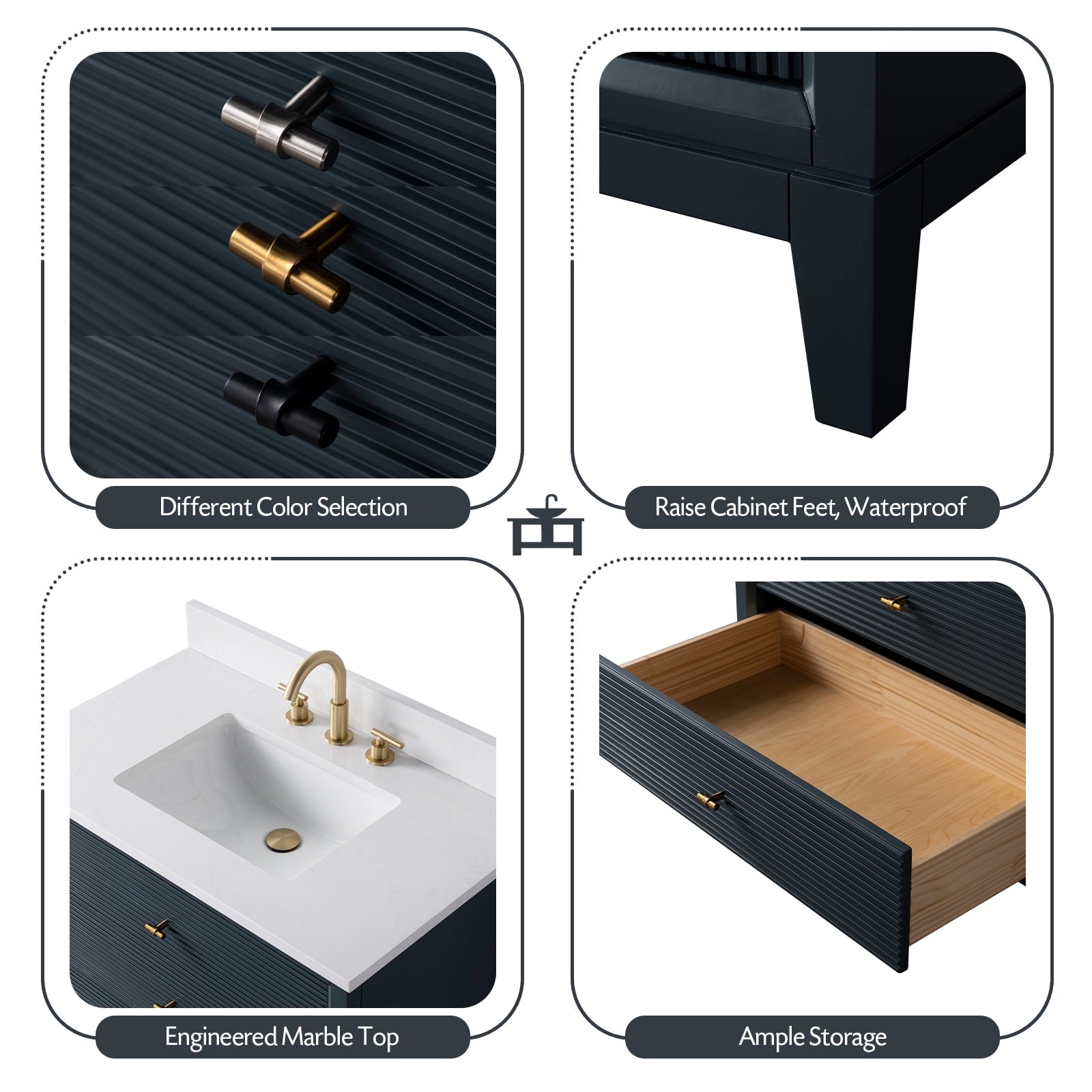 Linear Vintage Spruce Blue / Matte Black