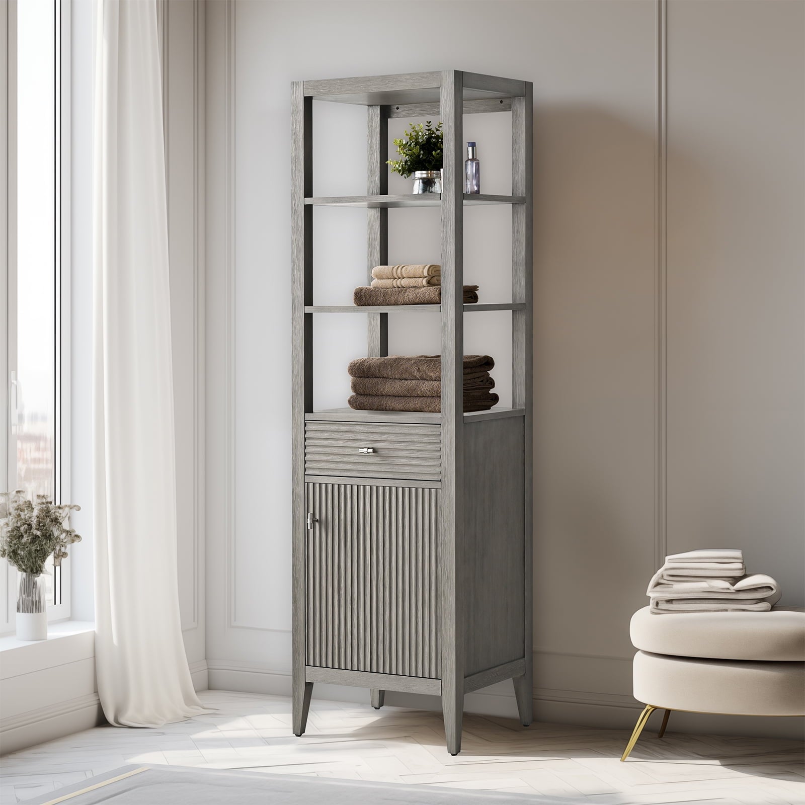 Linear Driftwood Gray / Brushed Nickel