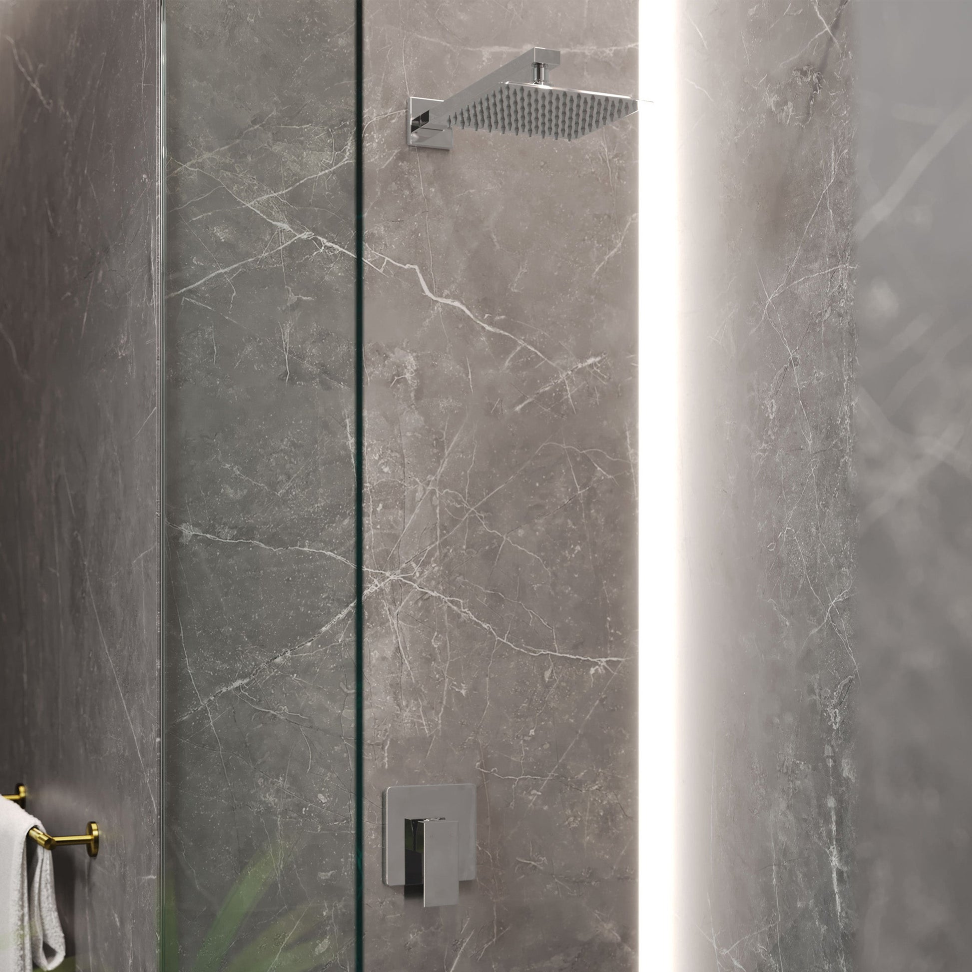 Polished Chrome / Without Tub Filler