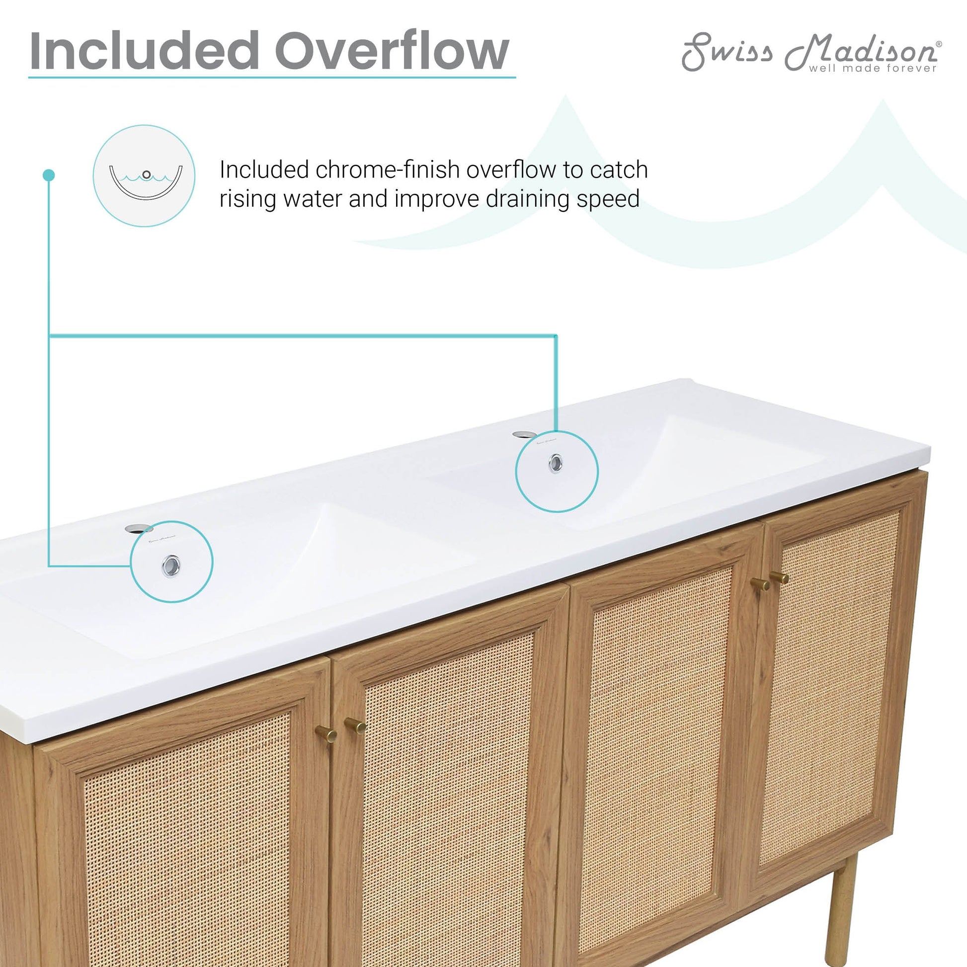 Golden Oak / White / 1-Hole