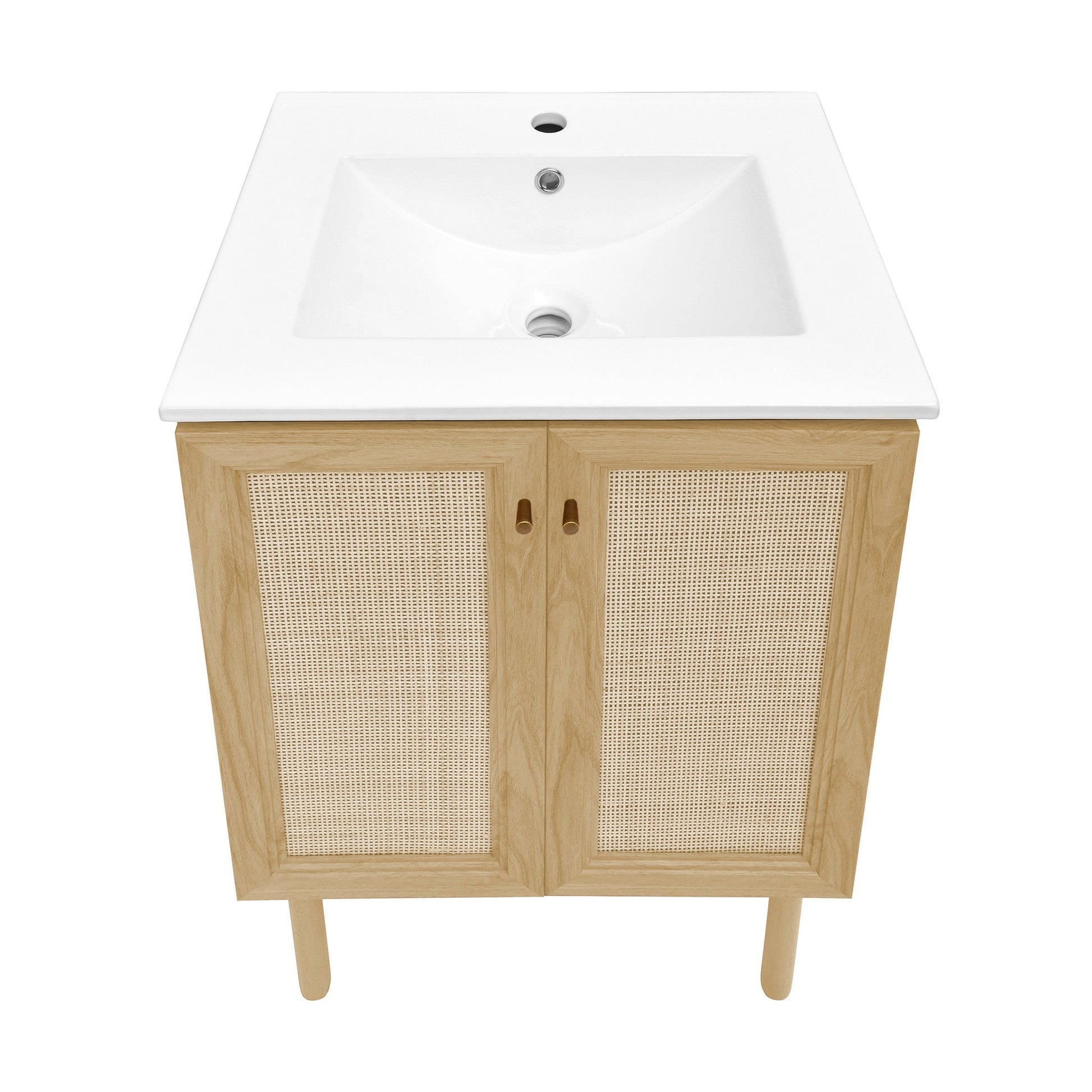 Natural Oak / White / 1-Hole