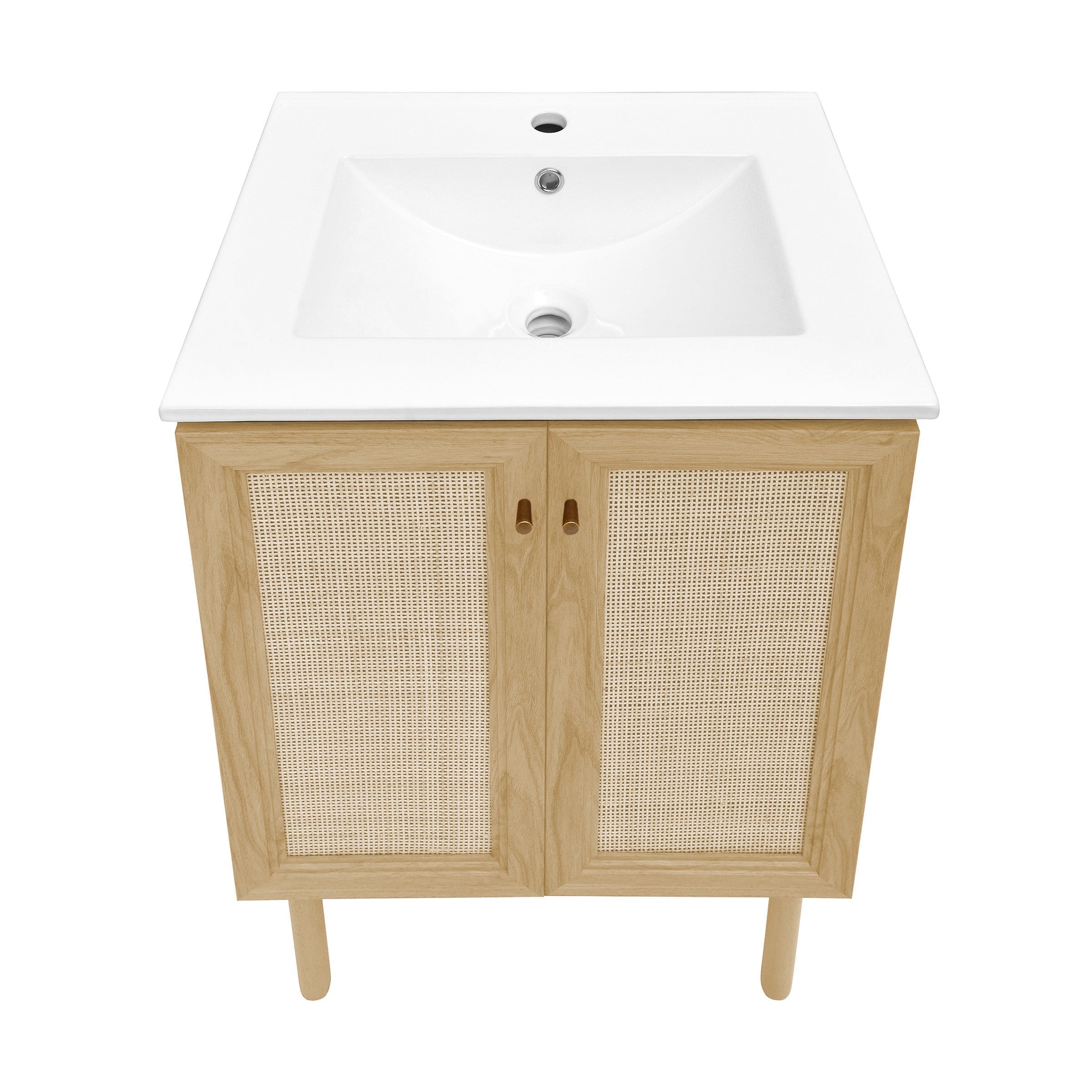 Natural Oak / White / 1-Hole