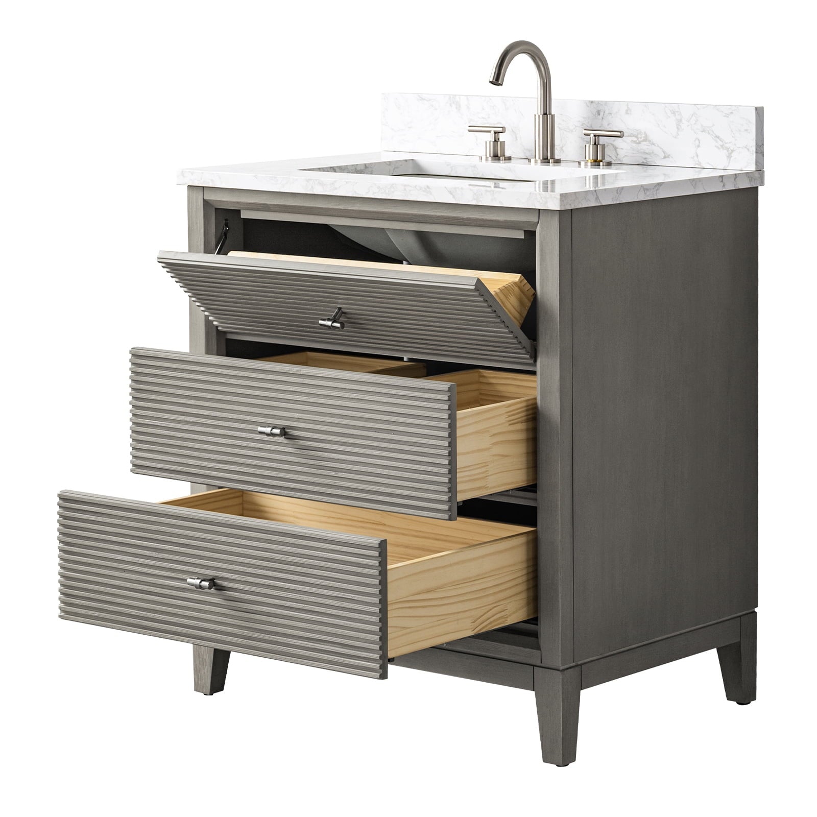 Linear Driftwood Gray / Brushed Nickel