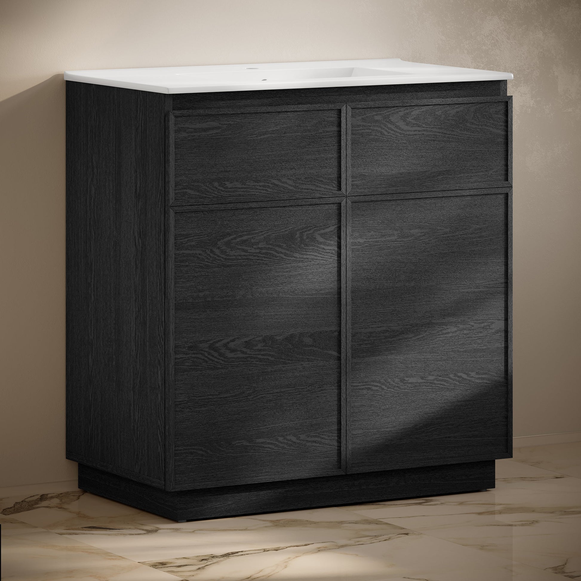 Black Oak / White / 1-Hole
