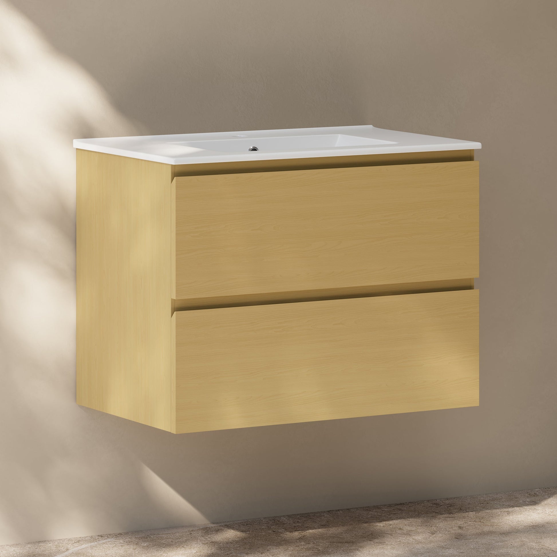 Natural Oak / Glossy White / 1-Hole