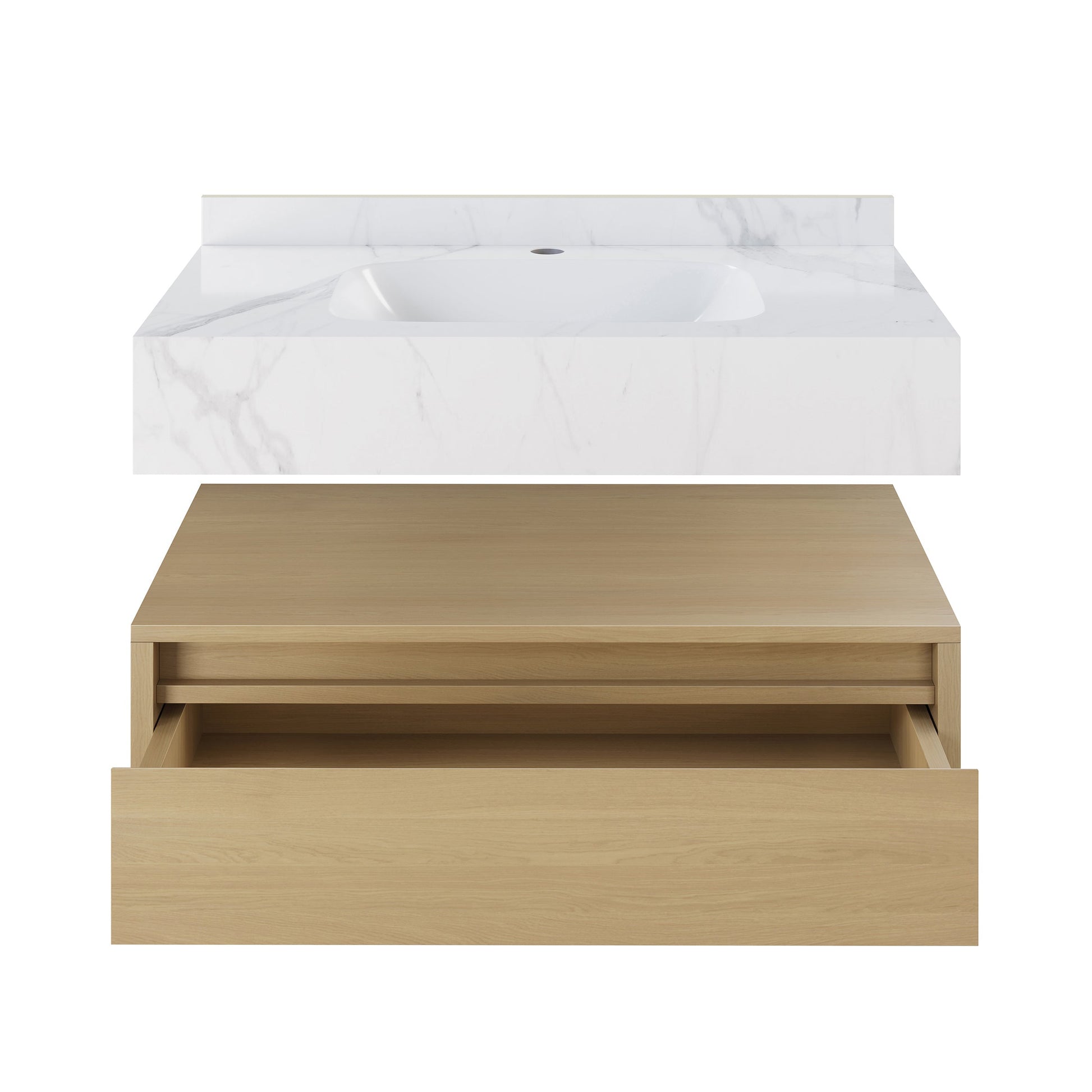 Natural Oak / White Marble