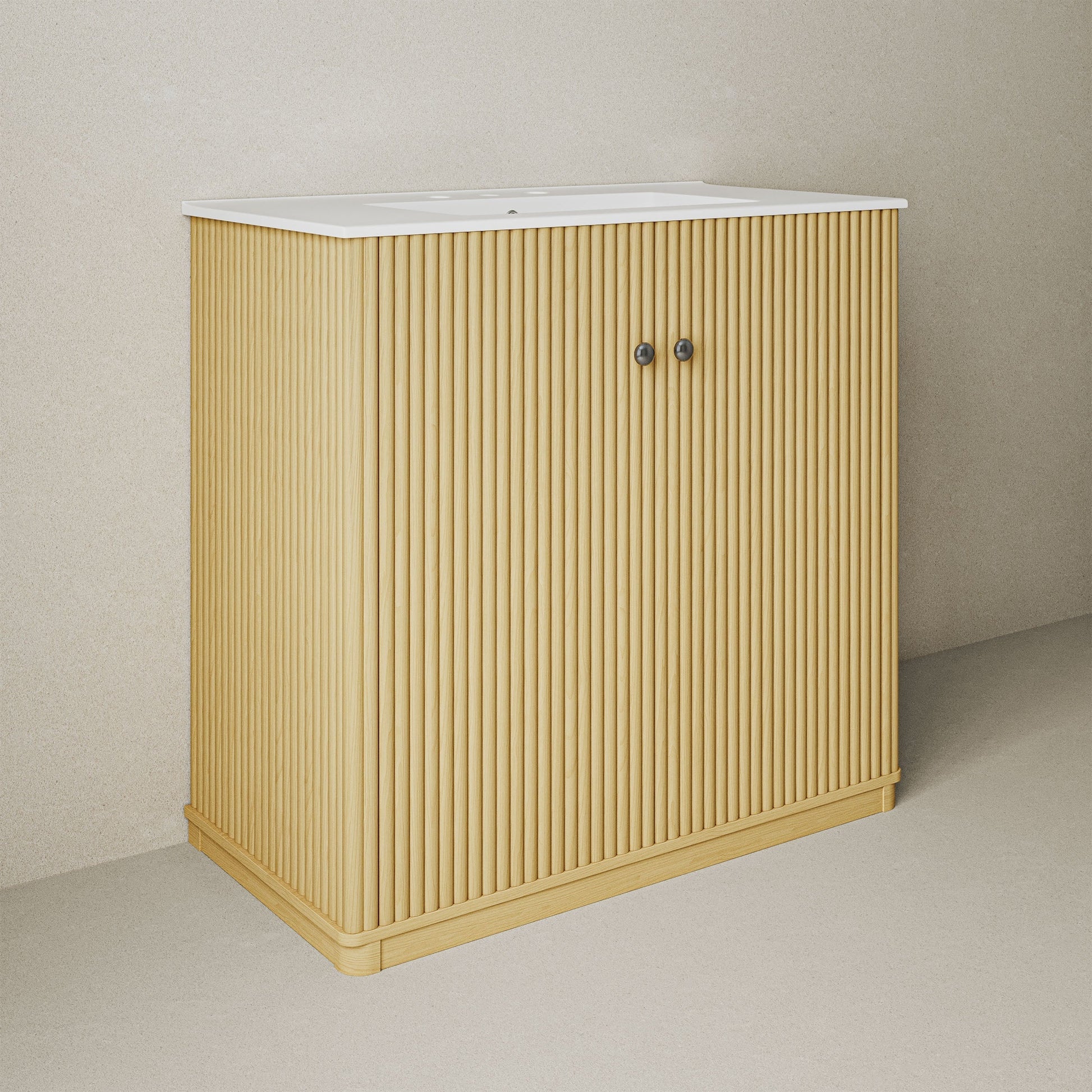 Natural Oak / White / 3-Hole