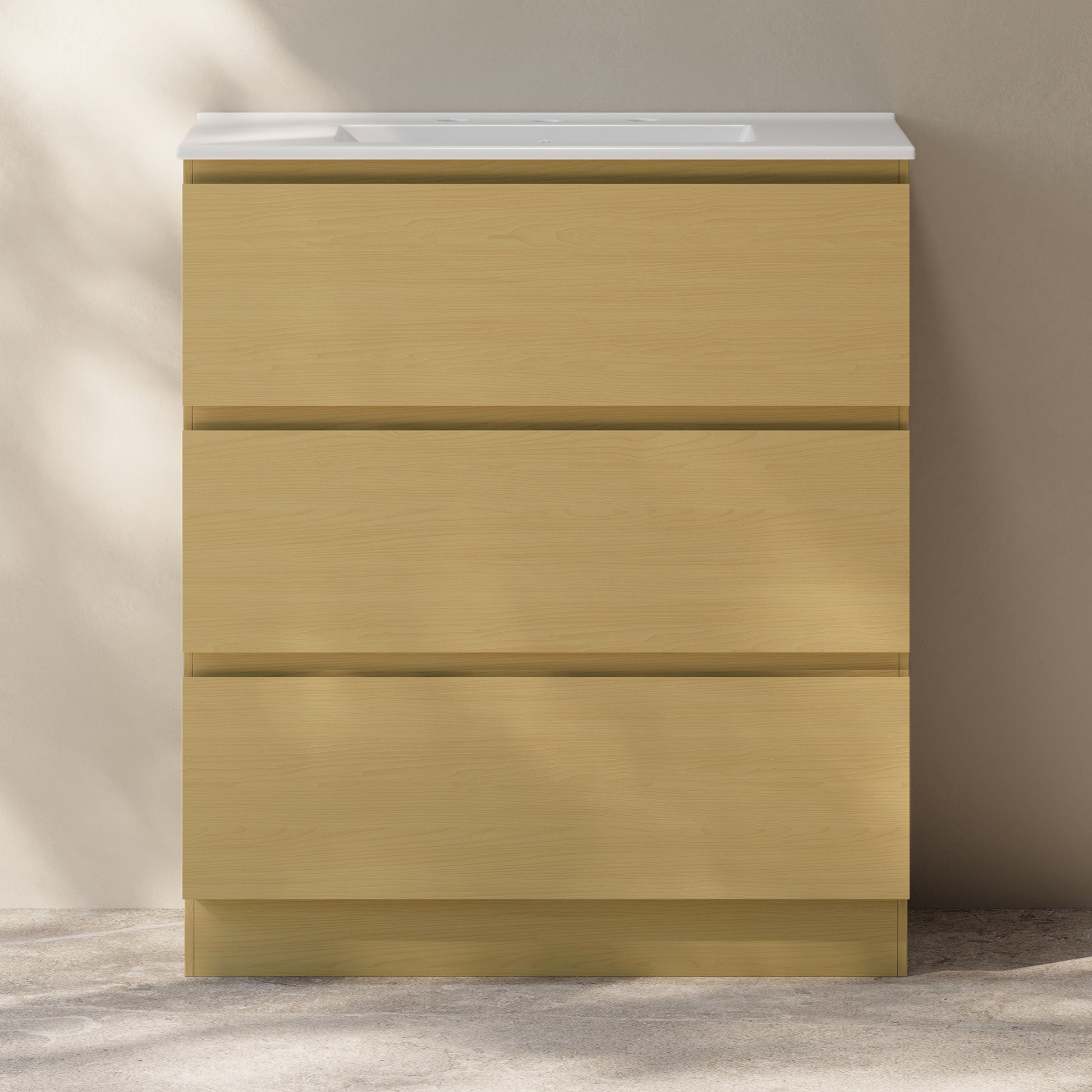 Natural Oak / Glossy White / 3-Hole