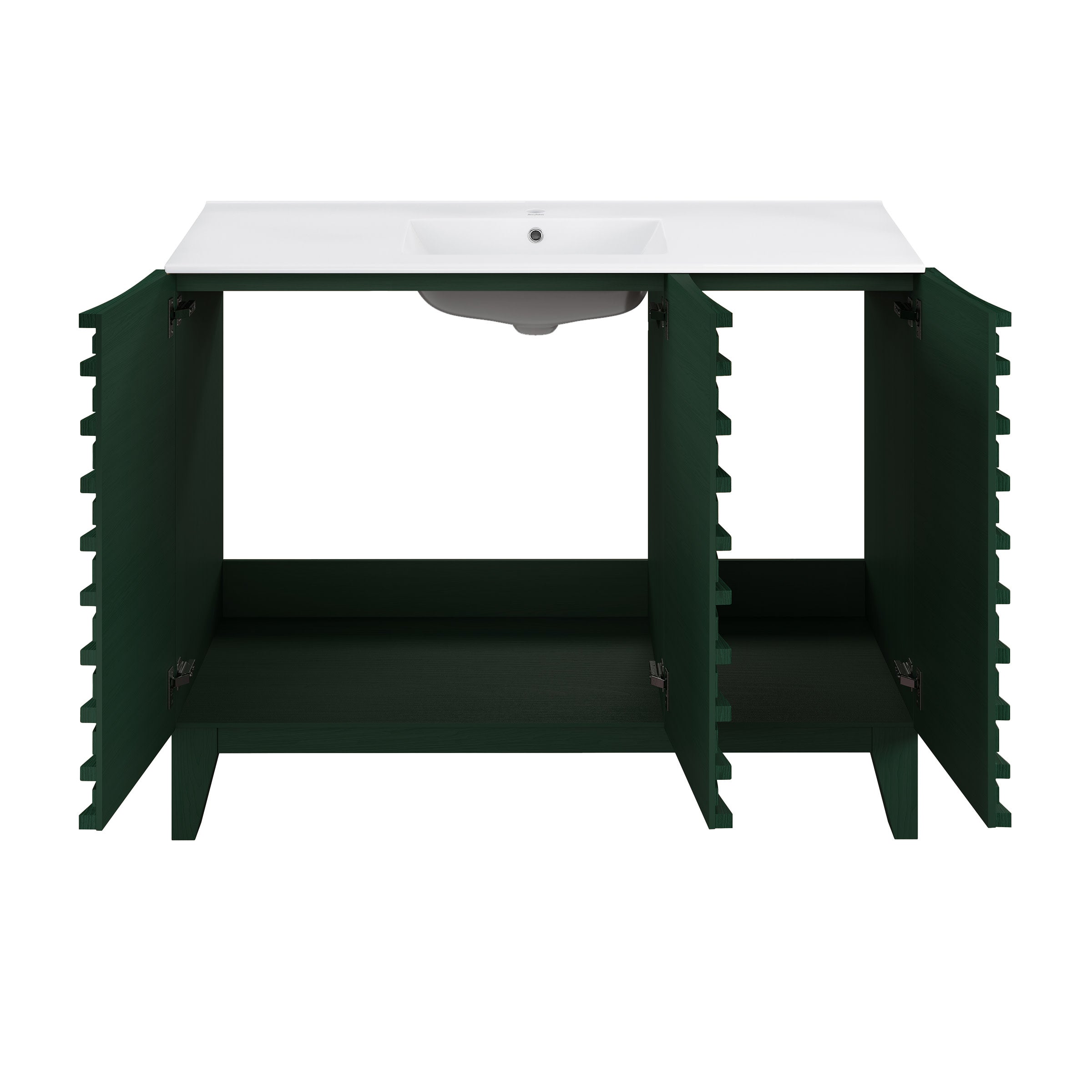 Green Oak / Glossy White / 1-Hole