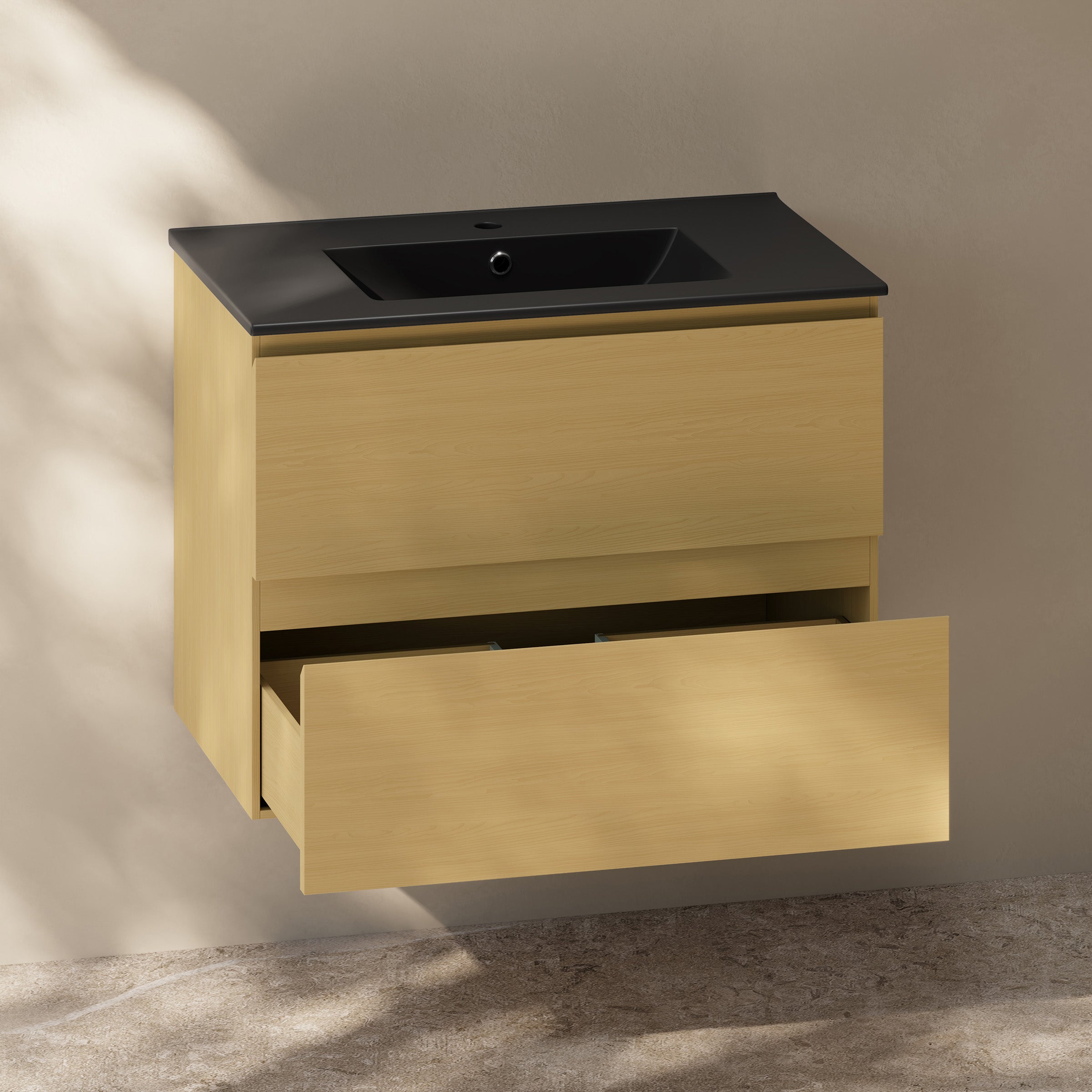 Natural Oak / Matte Black / 1-Hole