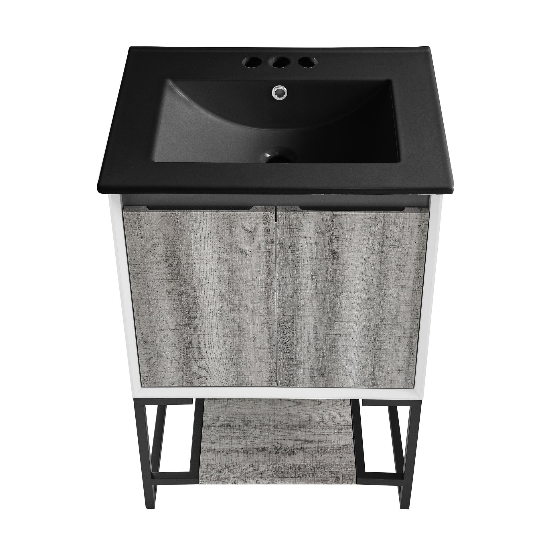 Gray Oak / Matte Black / 3-Hole