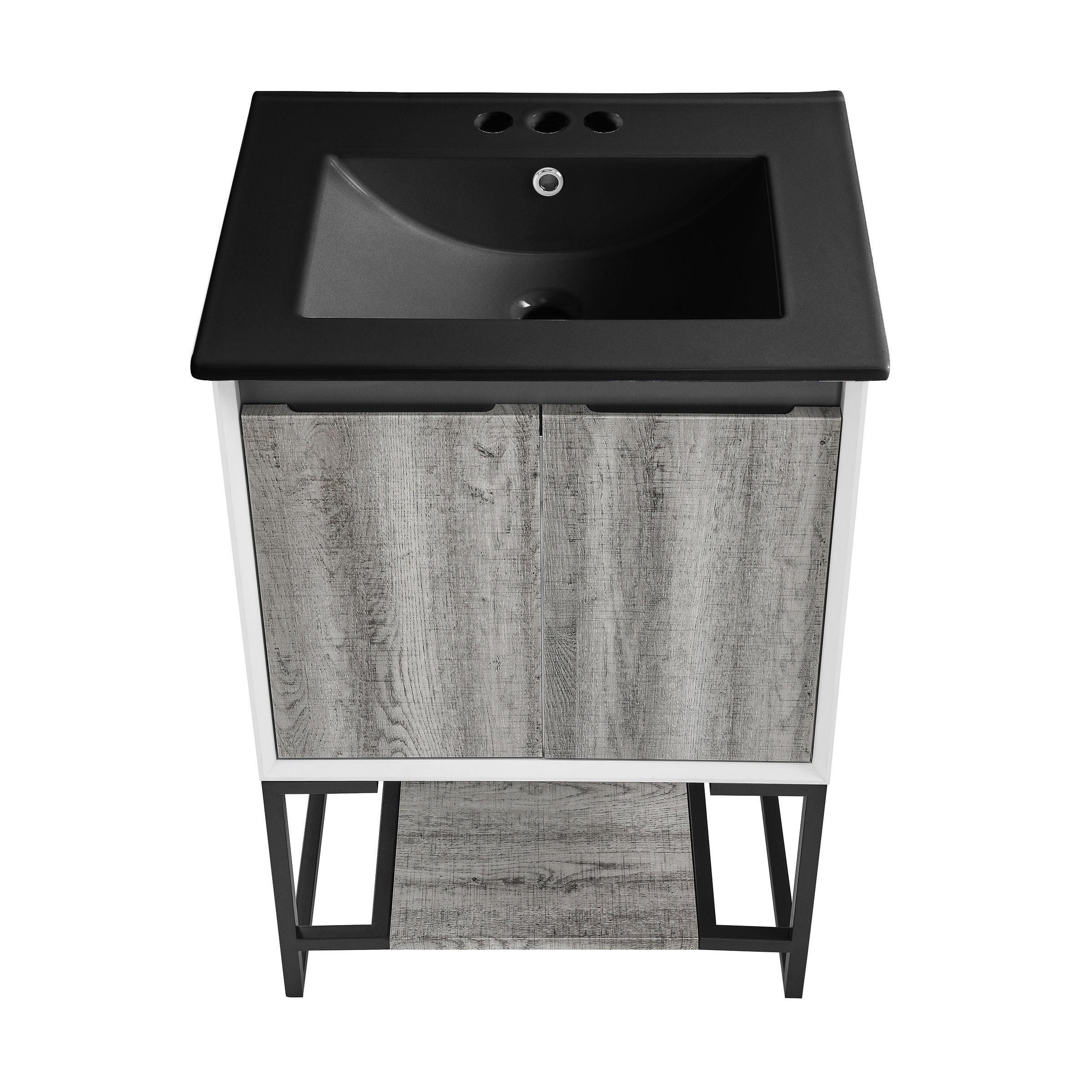 Gray Oak / Matte Black / 3-Hole