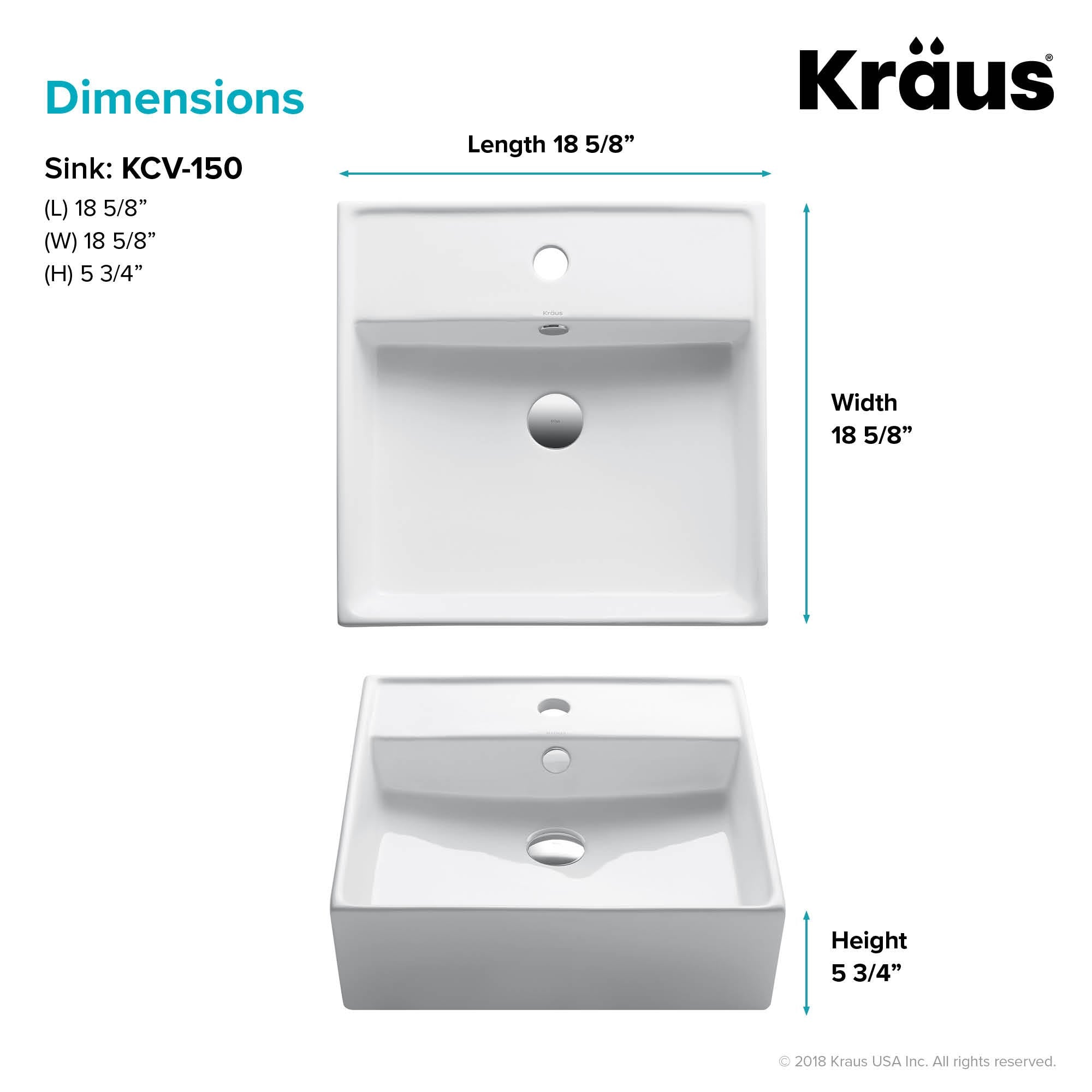 Kraus Elavo Ceramic 18.6