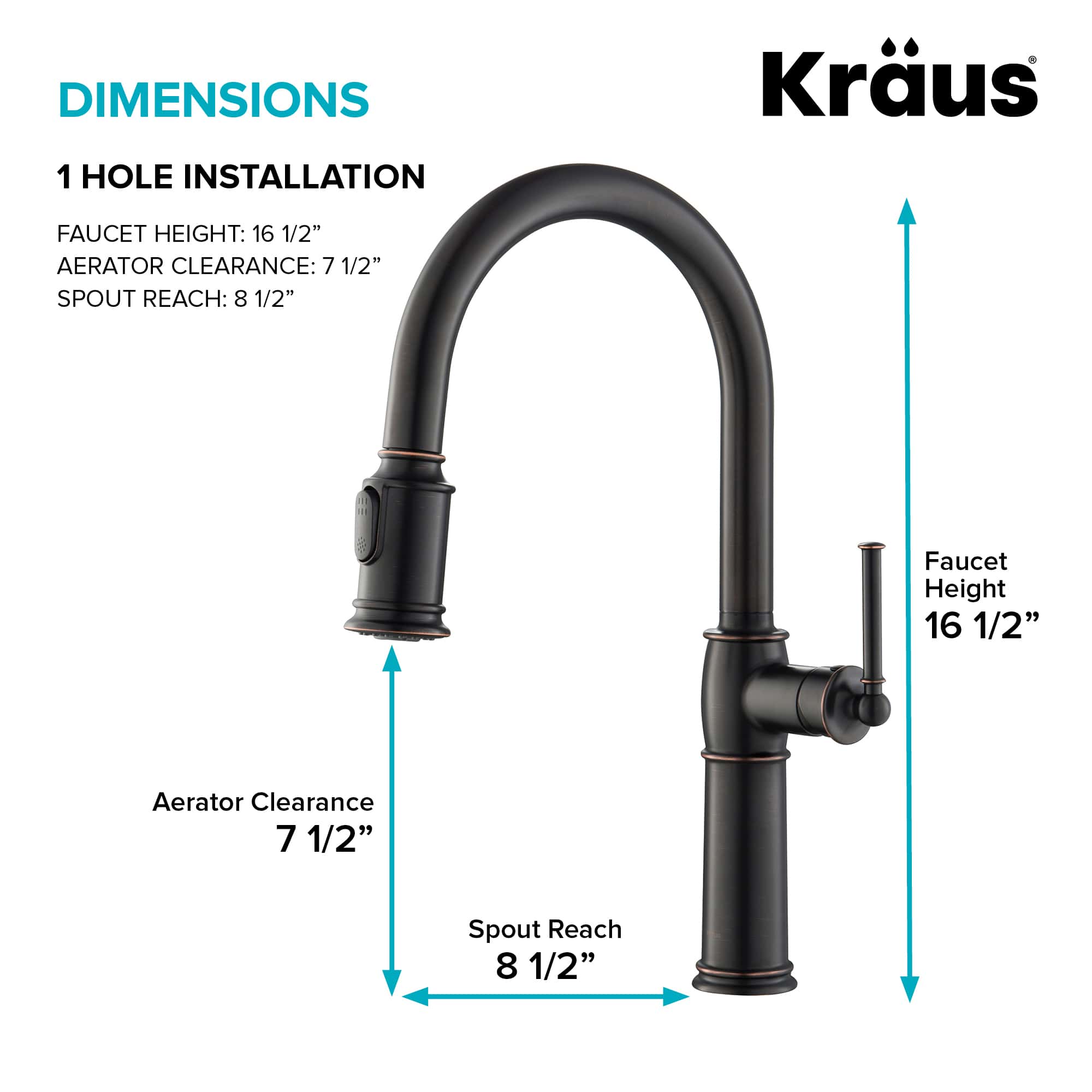 Kraus Sellette Single Handle Deck-mount Pull-down Kitchen Faucet