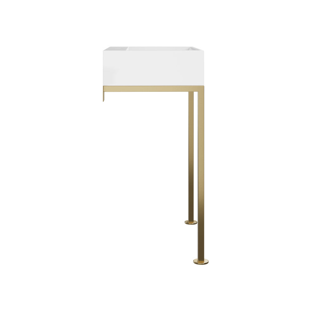 Brushed Gold / White