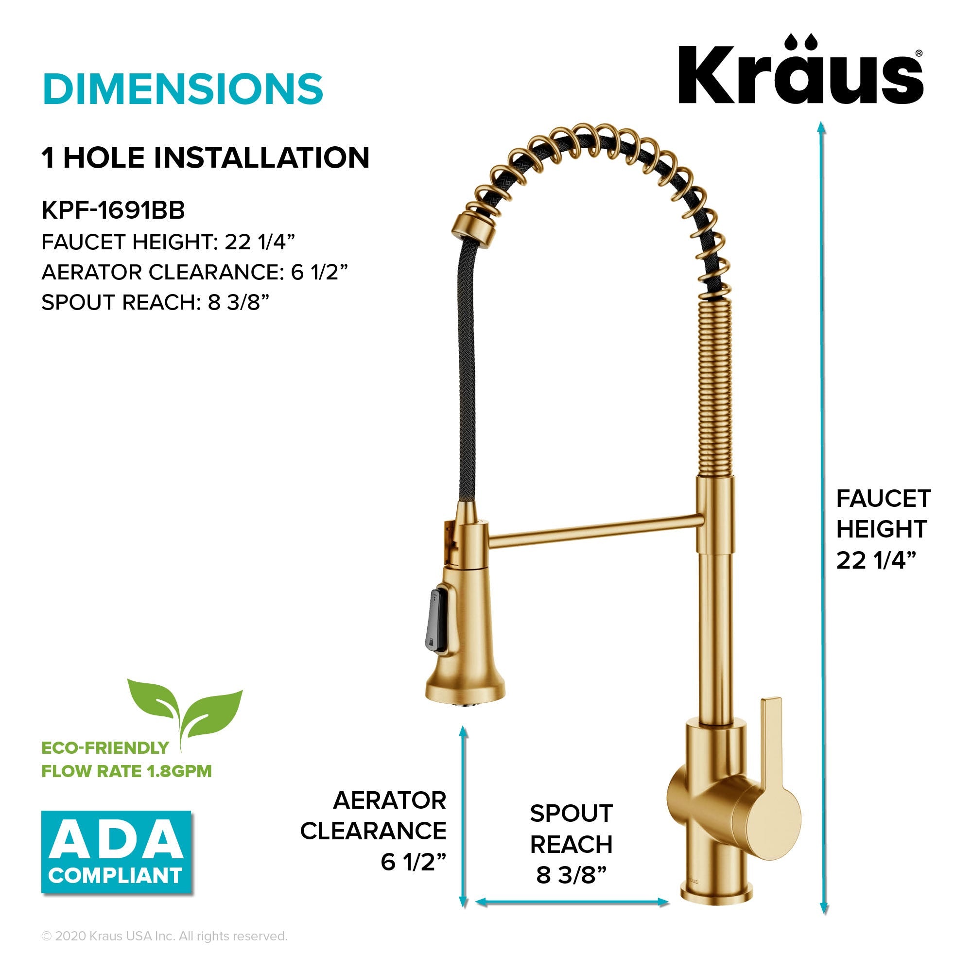 Brushed Brass / Pull Down