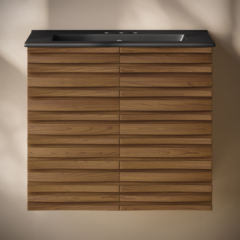 Brown Oak / Black / 3-Hole Center